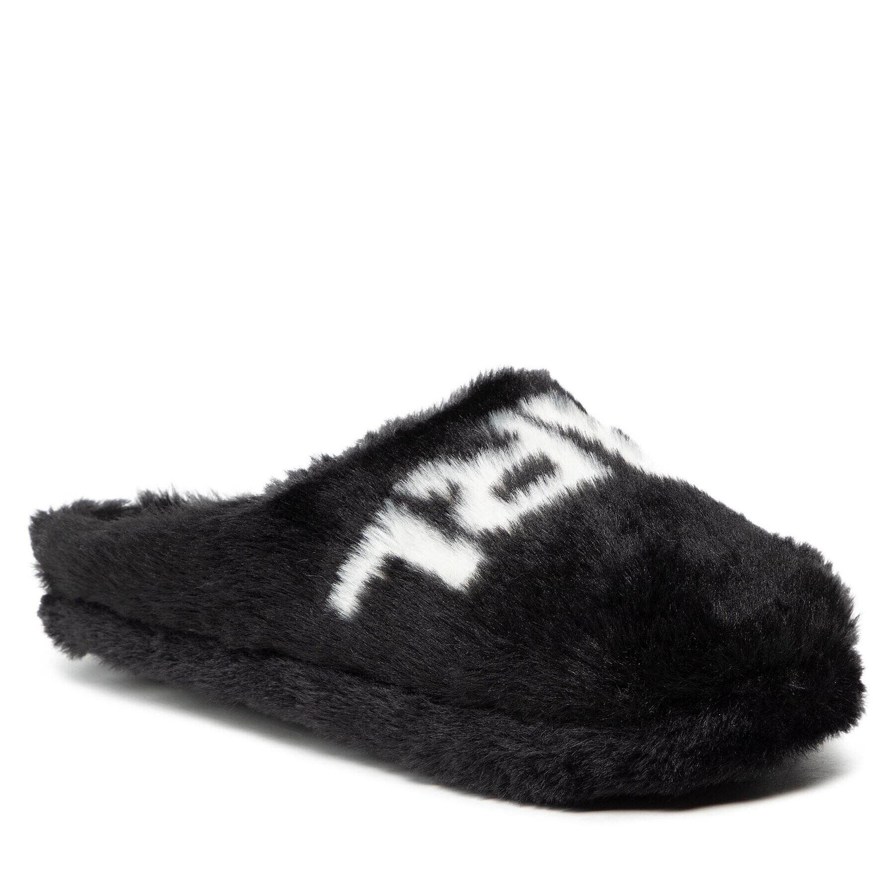 KARL LAGERFELD Bačkory Black Synth Fur KL40220 Černá - Pepit.cz