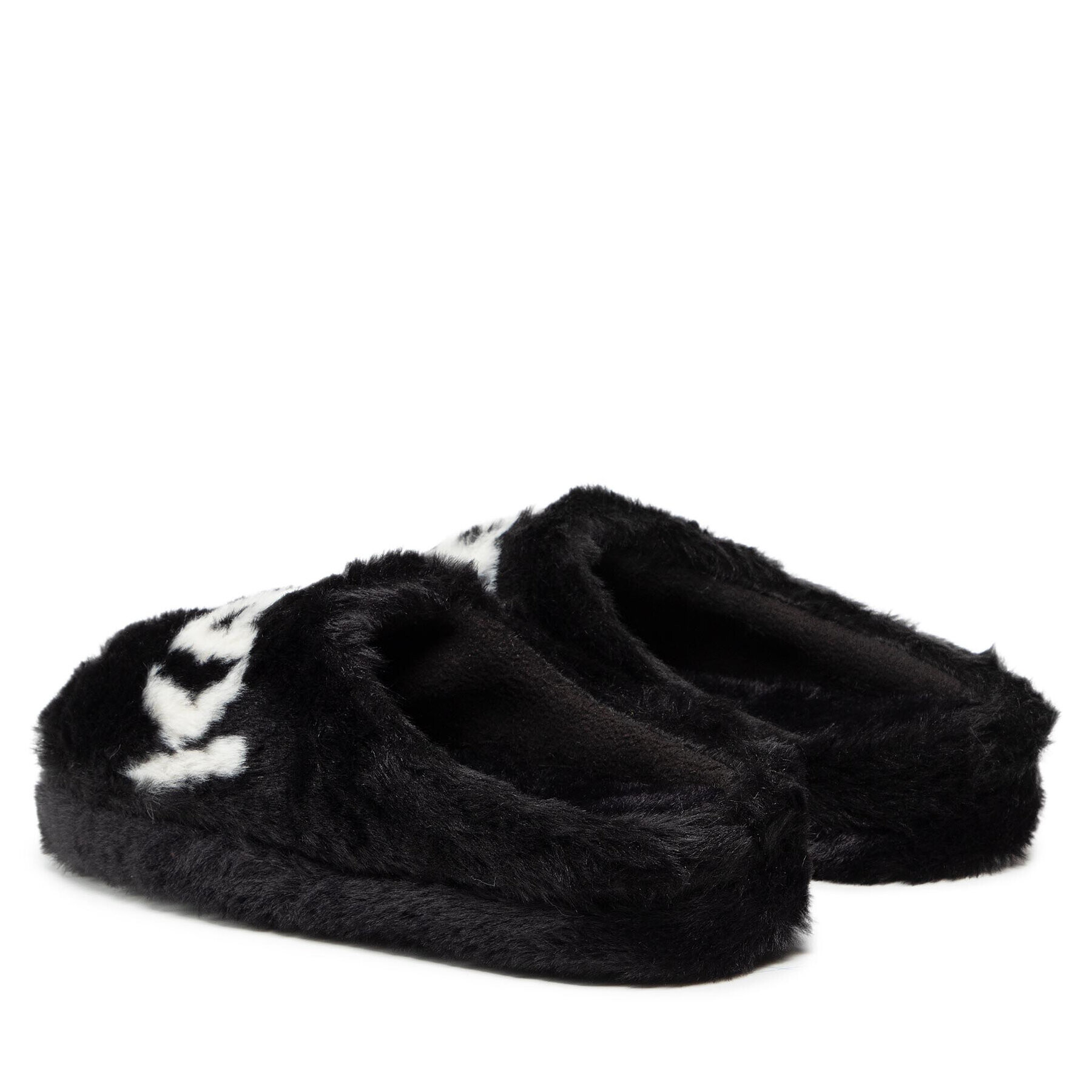 KARL LAGERFELD Bačkory Black Synth Fur KL40220 Černá - Pepit.cz