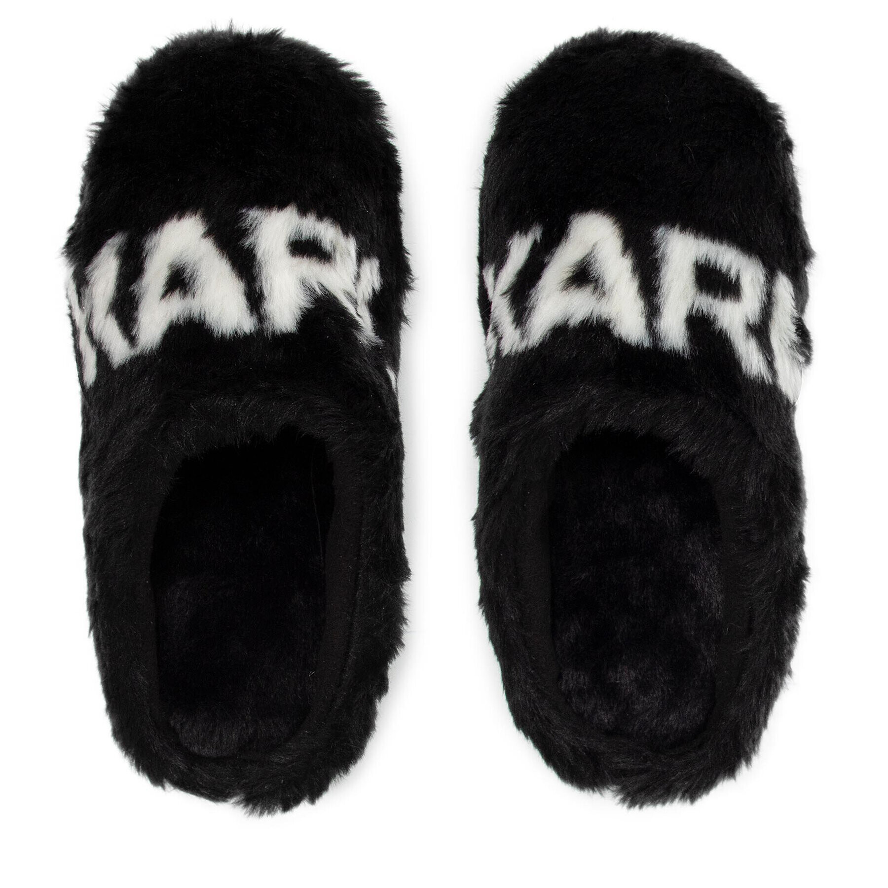 KARL LAGERFELD Bačkory Black Synth Fur KL40220 Černá - Pepit.cz