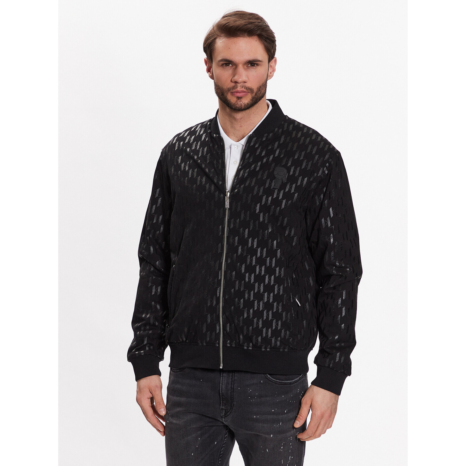 KARL LAGERFELD Bunda bomber 505062 532565 Černá Regular Fit - Pepit.cz