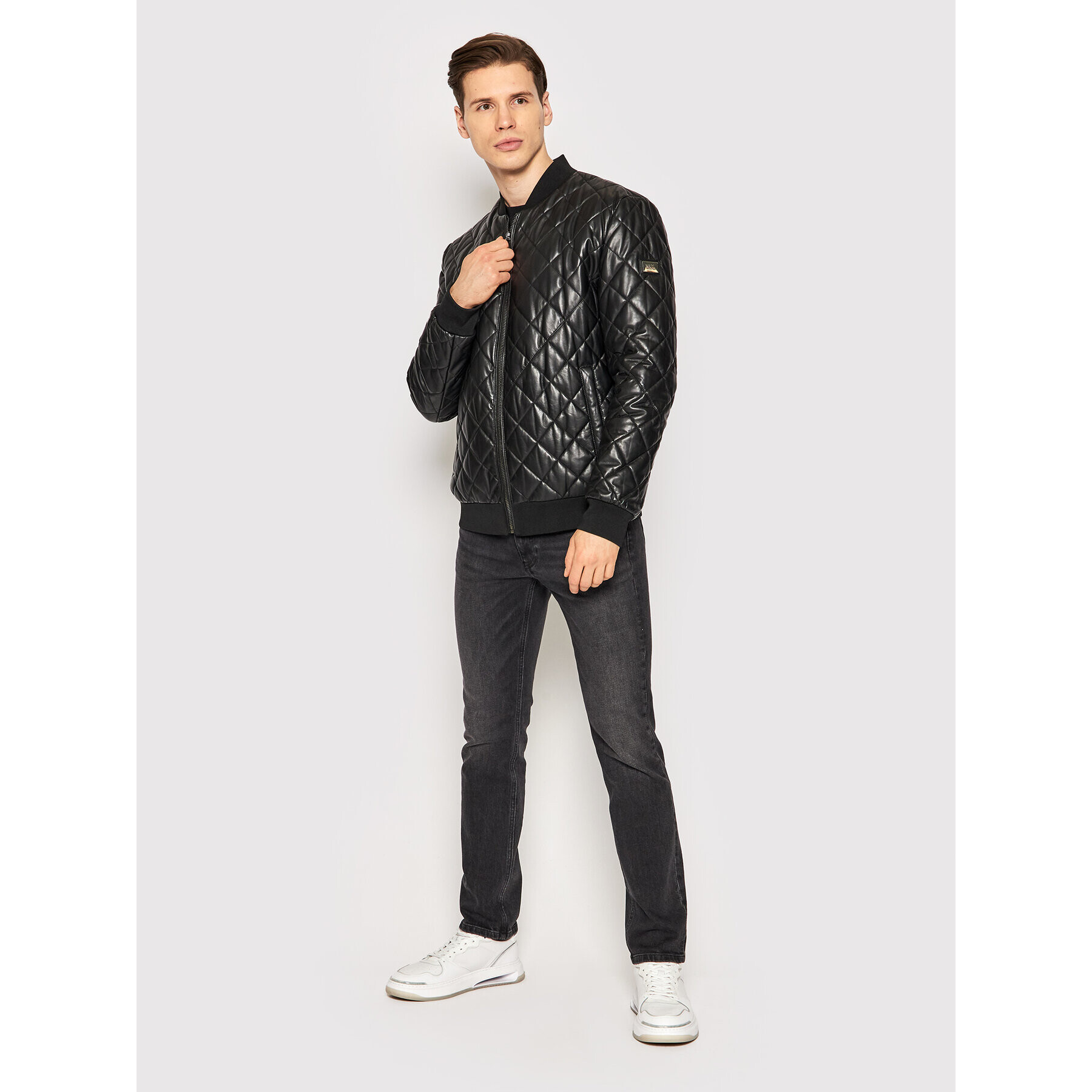 KARL LAGERFELD Bunda bomber 555014 521410 Černá Regular Fit - Pepit.cz