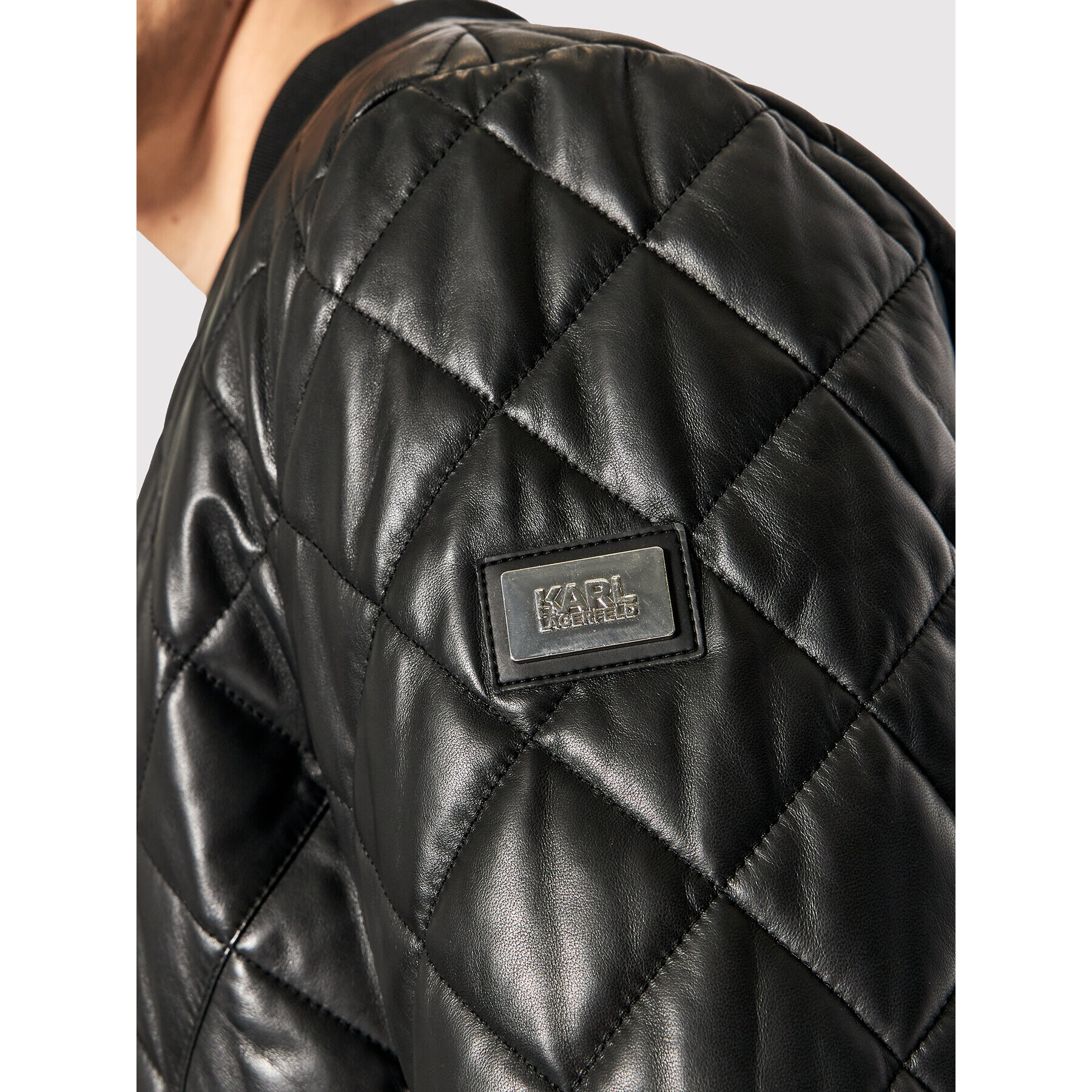 KARL LAGERFELD Bunda bomber 555014 521410 Černá Regular Fit - Pepit.cz