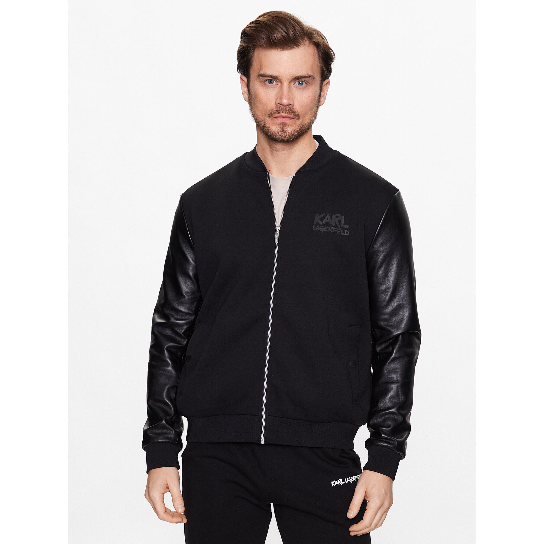 KARL LAGERFELD Bunda bomber 705402 531903 Černá Regular Fit - Pepit.cz