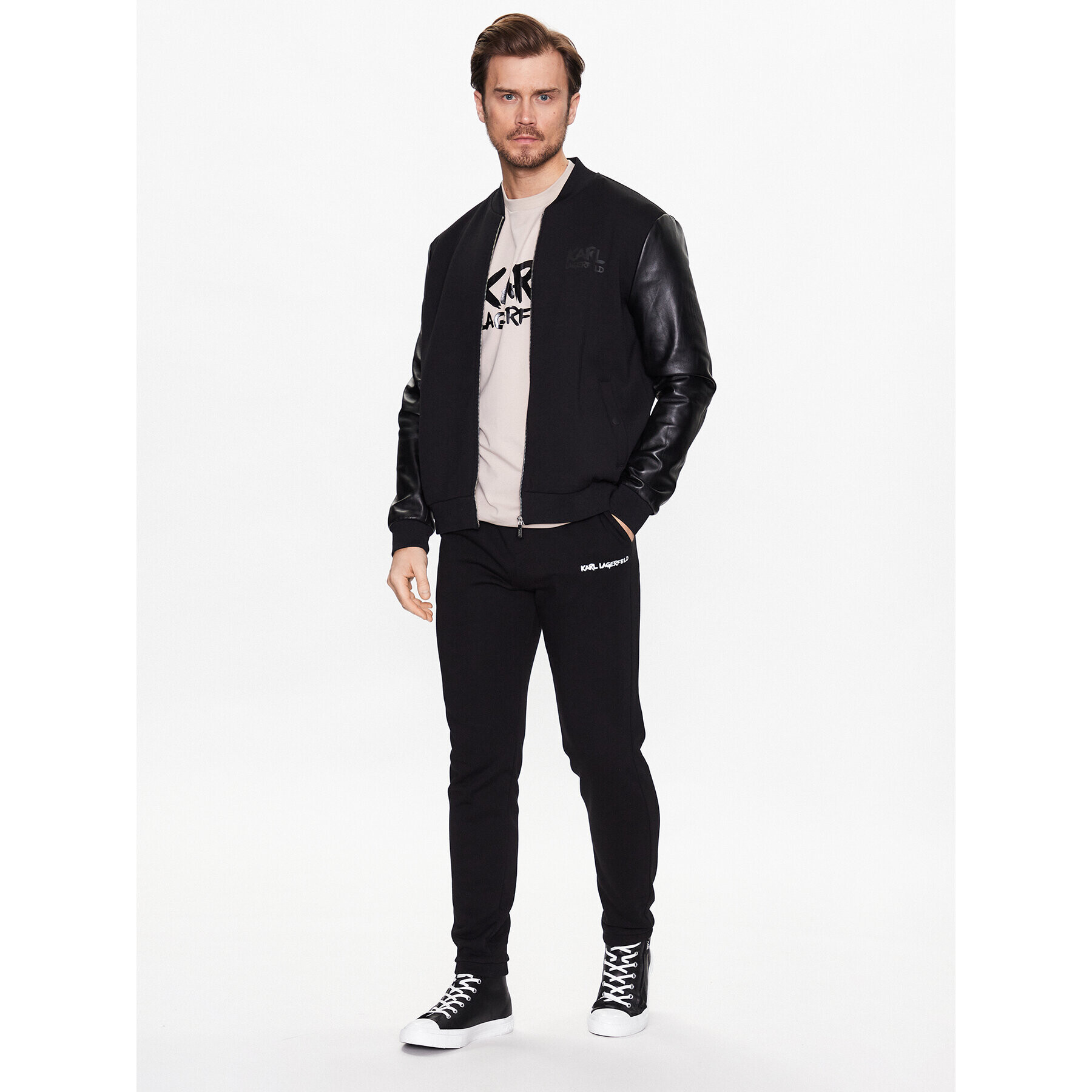 KARL LAGERFELD Bunda bomber 705402 531903 Černá Regular Fit - Pepit.cz