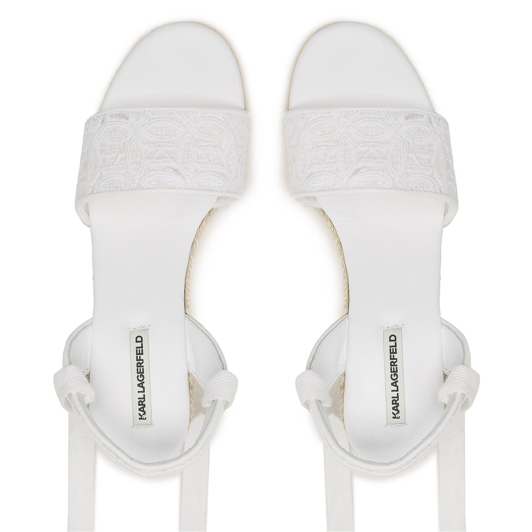 KARL LAGERFELD Espadrilky KL32205 Bílá - Pepit.cz