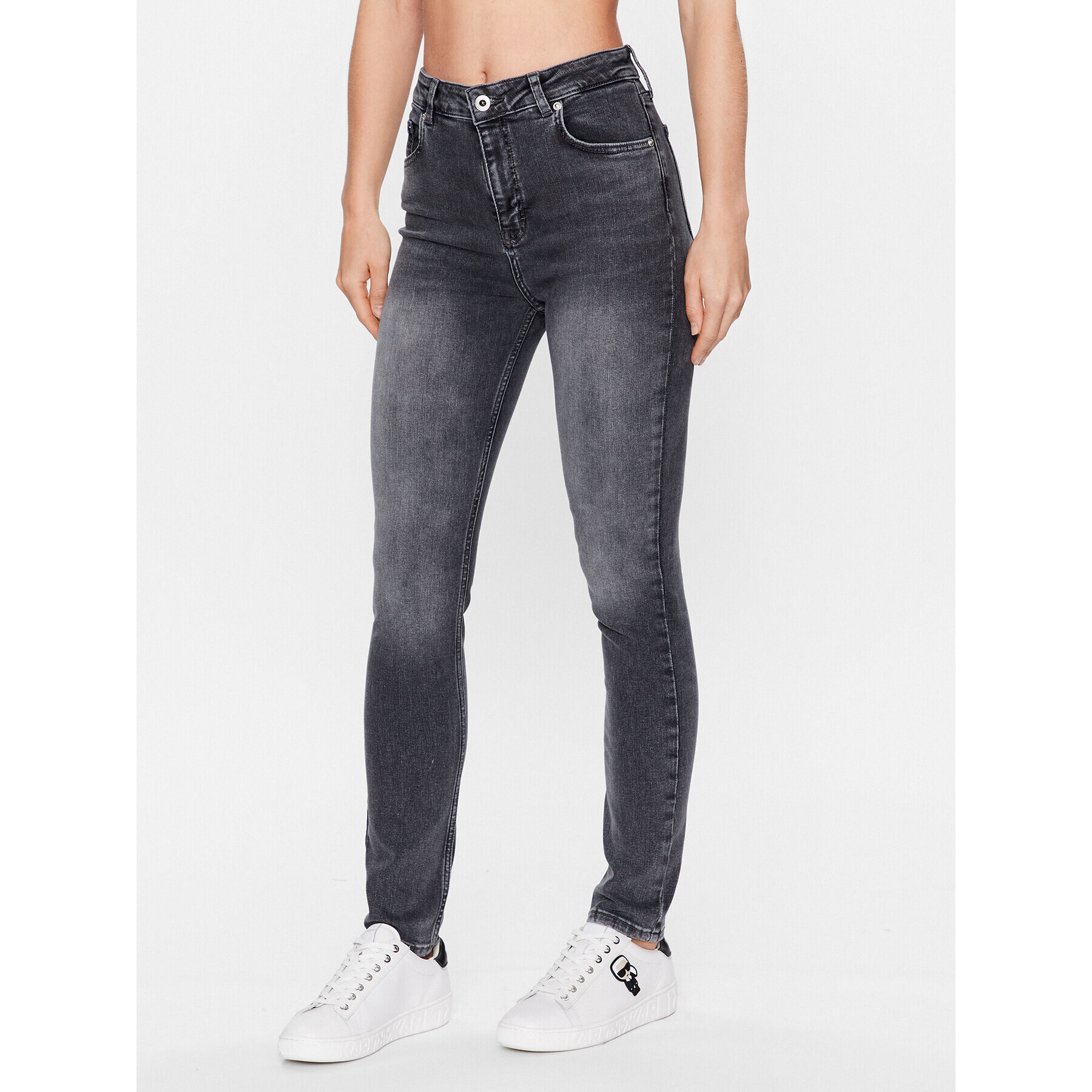 Karl Lagerfeld Jeans Jeansy 231J1110 Šedá Skinny Fit - Pepit.cz