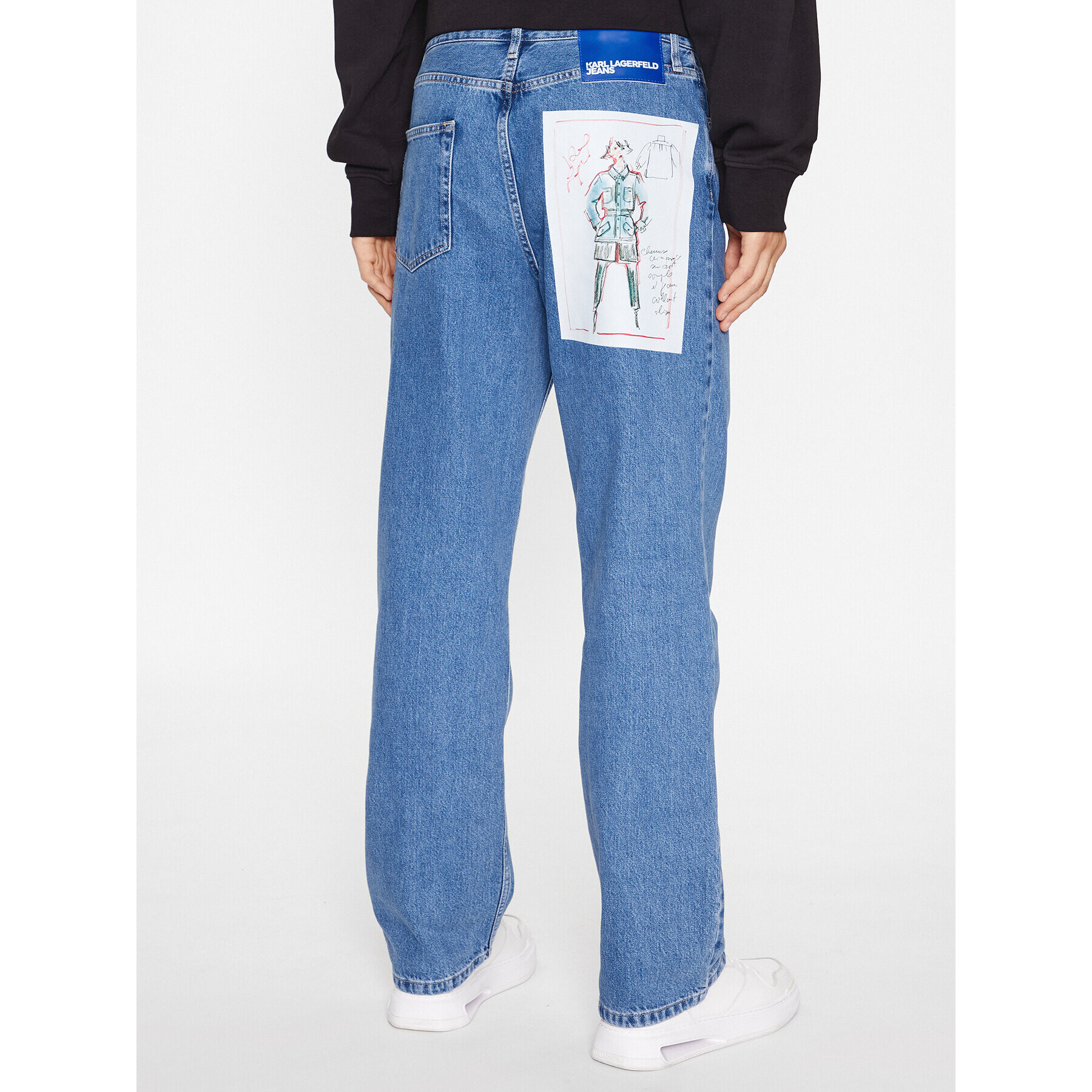 Karl Lagerfeld Jeans Jeansy 235D1112 Modrá Relaxed Fit - Pepit.cz