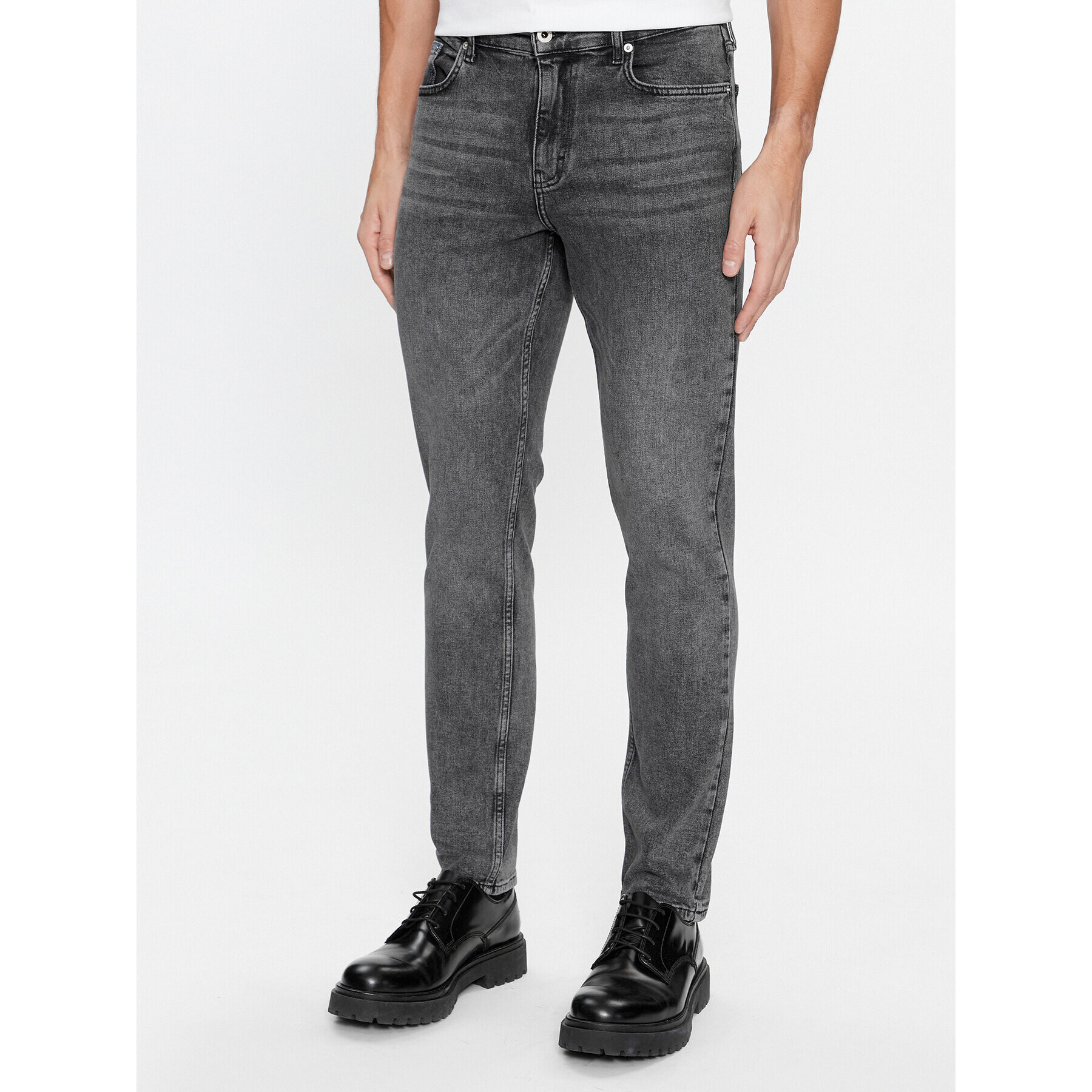 Karl Lagerfeld Jeans Jeansy Klj Slim Monogram Denim 236D1106 Šedá Slim Fit - Pepit.cz