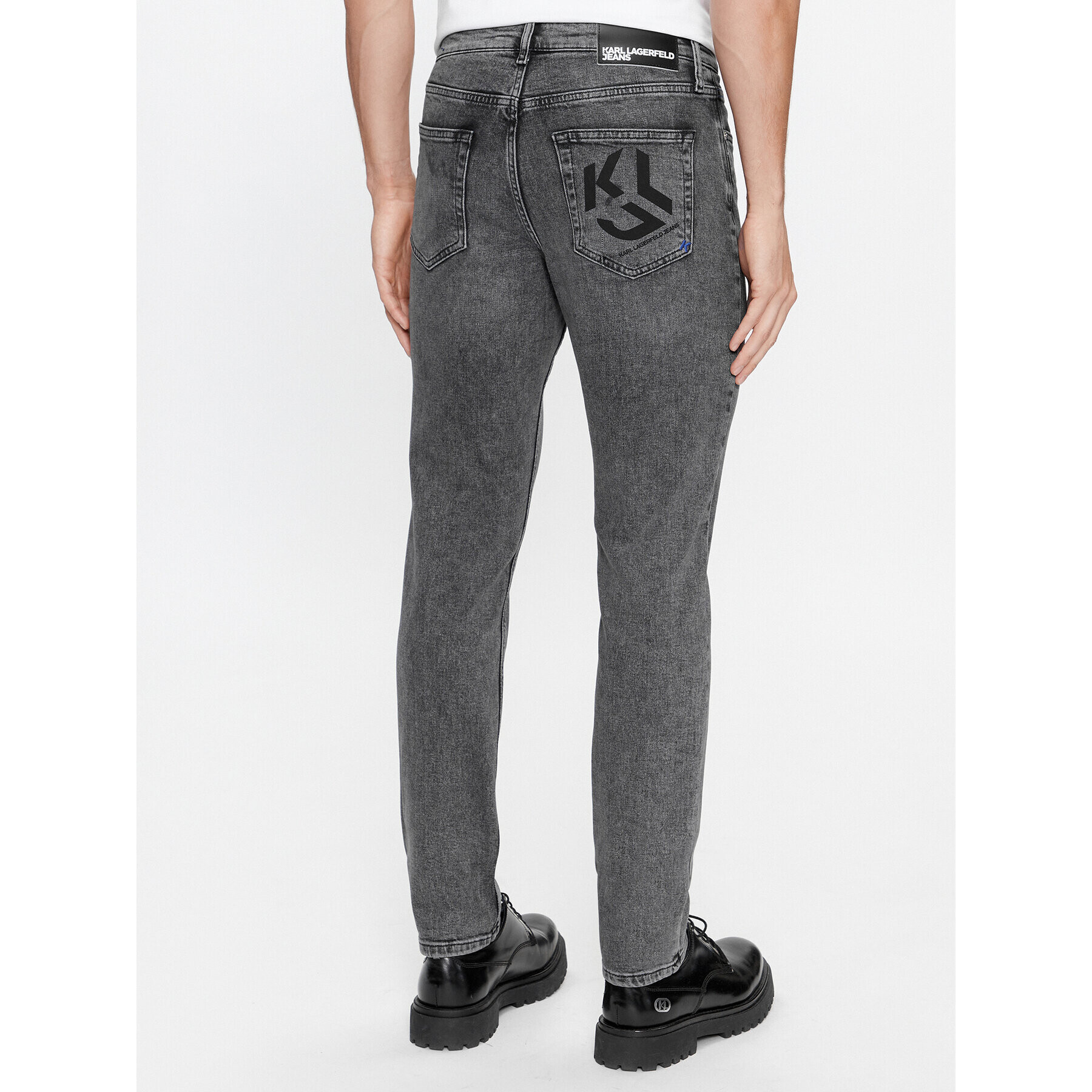 Karl Lagerfeld Jeans Jeansy Klj Slim Monogram Denim 236D1106 Šedá Slim Fit - Pepit.cz