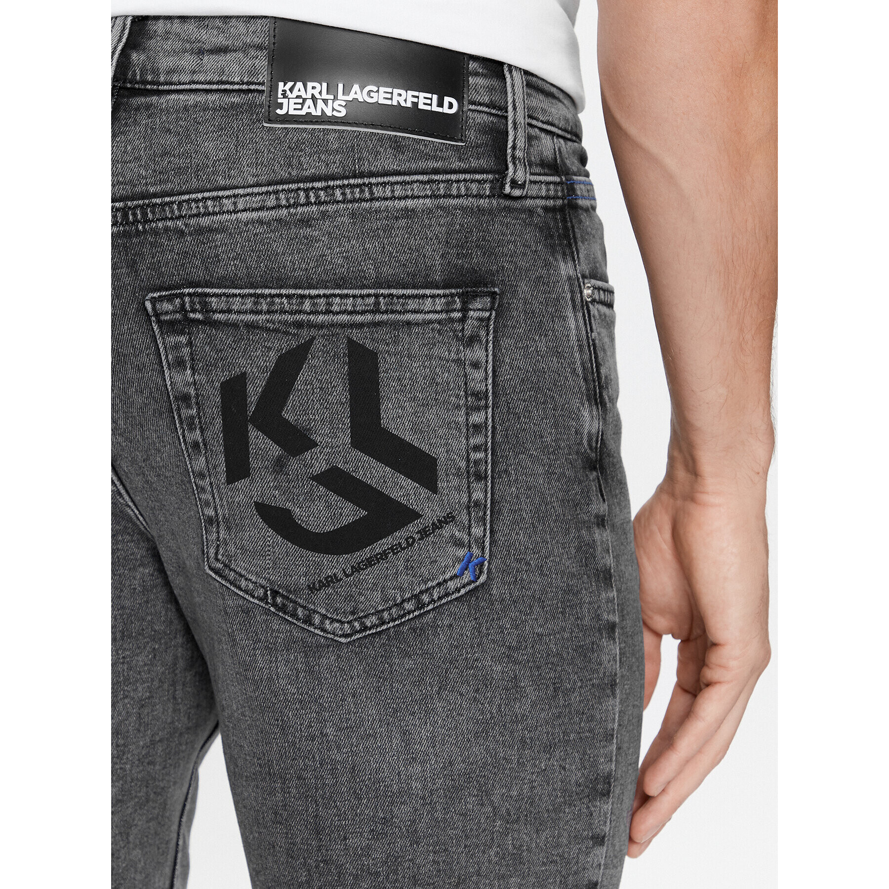 Karl Lagerfeld Jeans Jeansy Klj Slim Monogram Denim 236D1106 Šedá Slim Fit - Pepit.cz