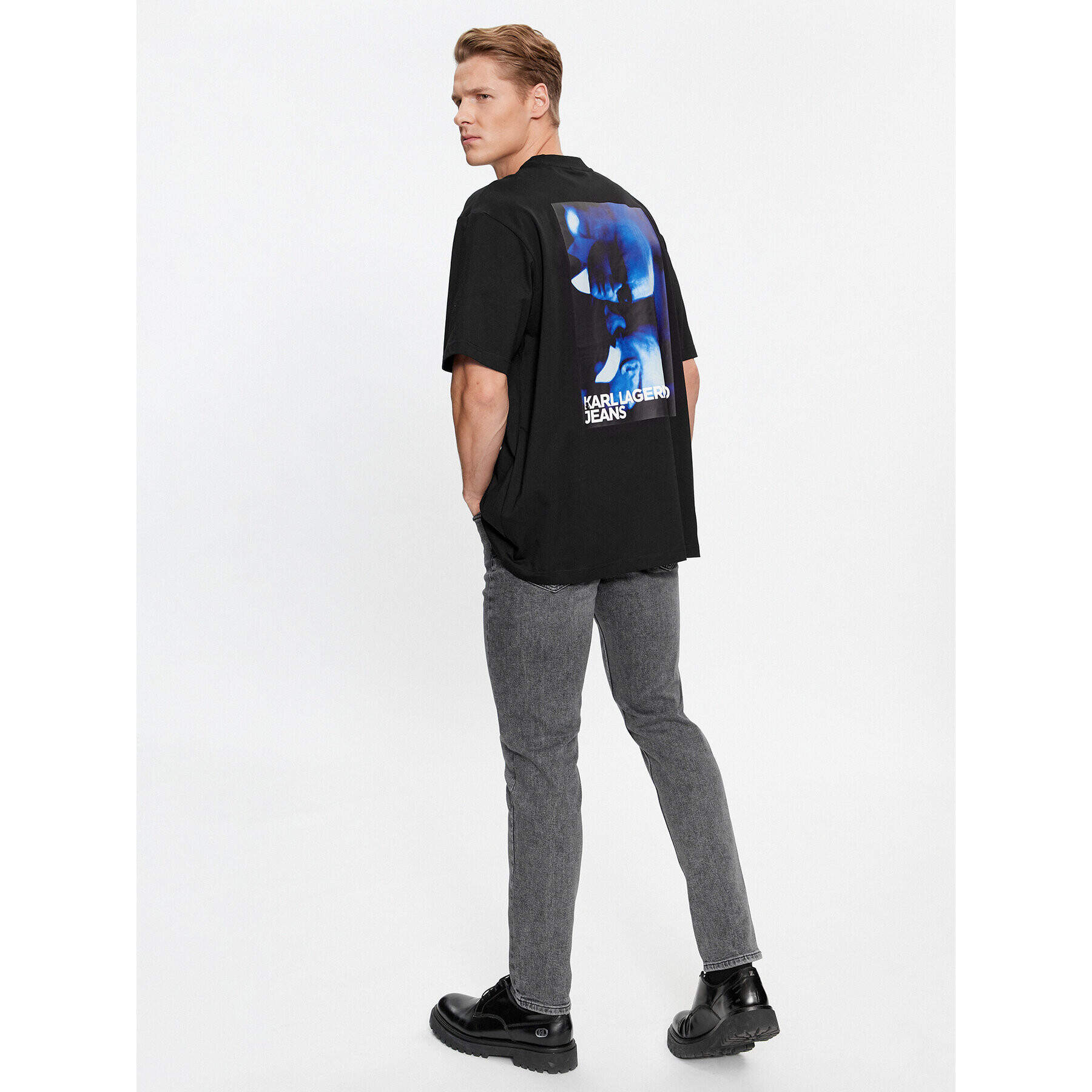 Karl Lagerfeld Jeans KARL LAGERFELD T-Shirt Klj Karl Sslv Tee 236D1750 Černá Regular Fit - Pepit.cz