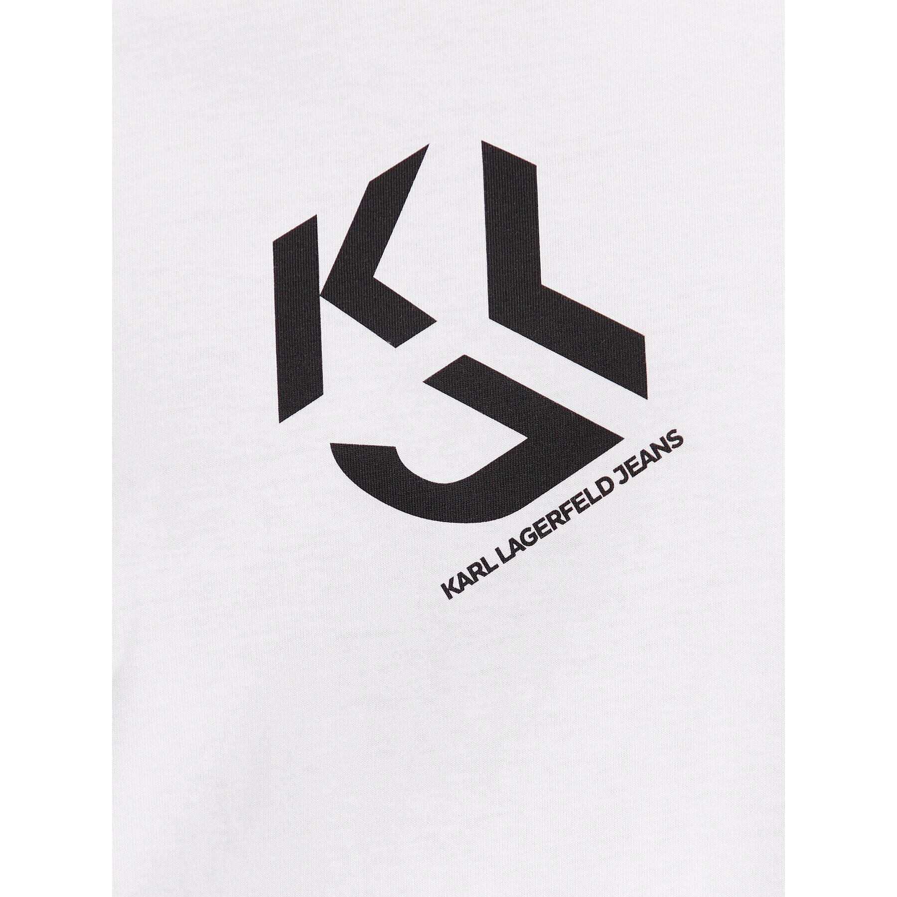 Karl Lagerfeld Jeans KARL LAGERFELD T-Shirt Klj Regular Monogram Sslv Tee 236D1704 Bílá Regular Fit - Pepit.cz