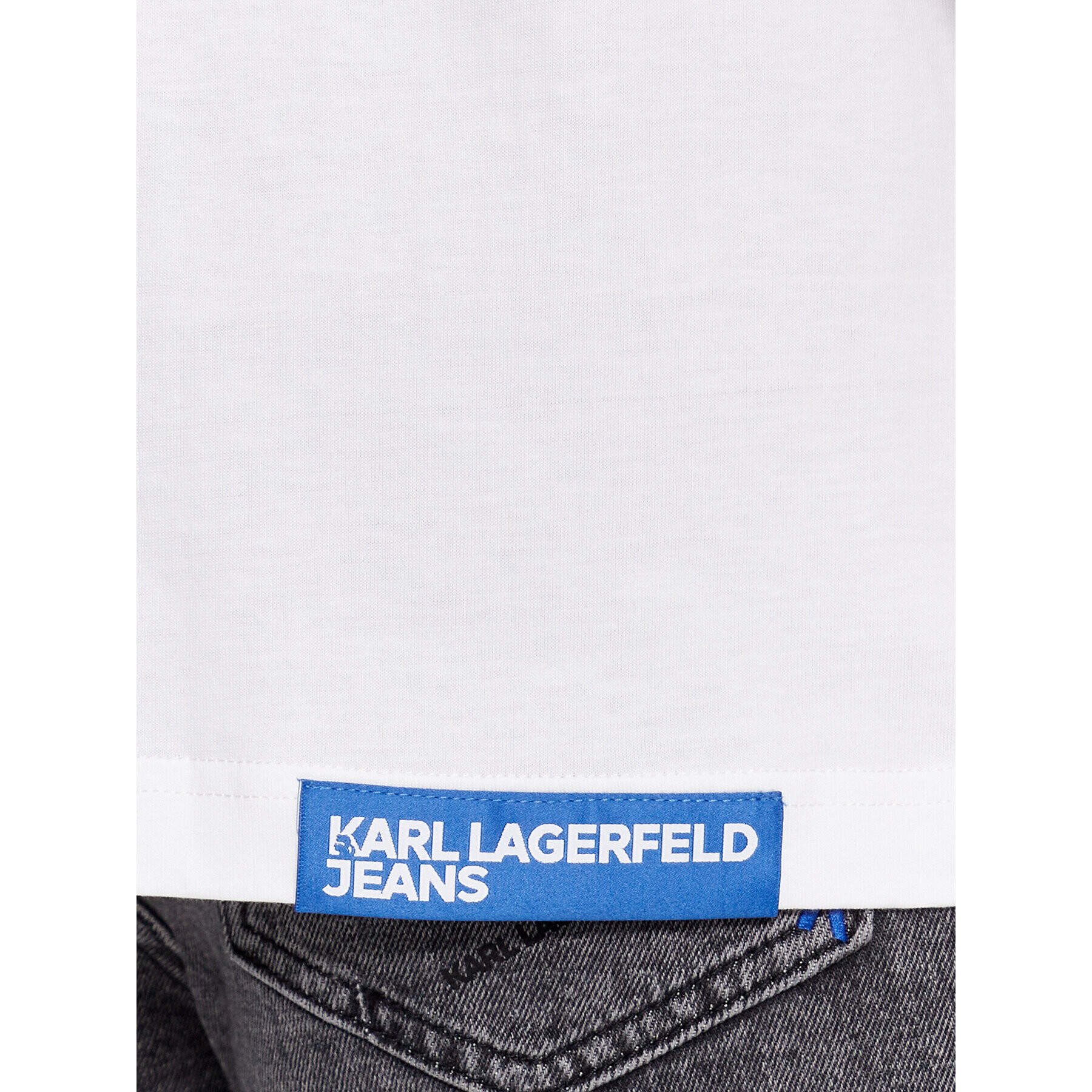 Karl Lagerfeld Jeans KARL LAGERFELD T-Shirt Klj Regular Monogram Sslv Tee 236D1704 Bílá Regular Fit - Pepit.cz