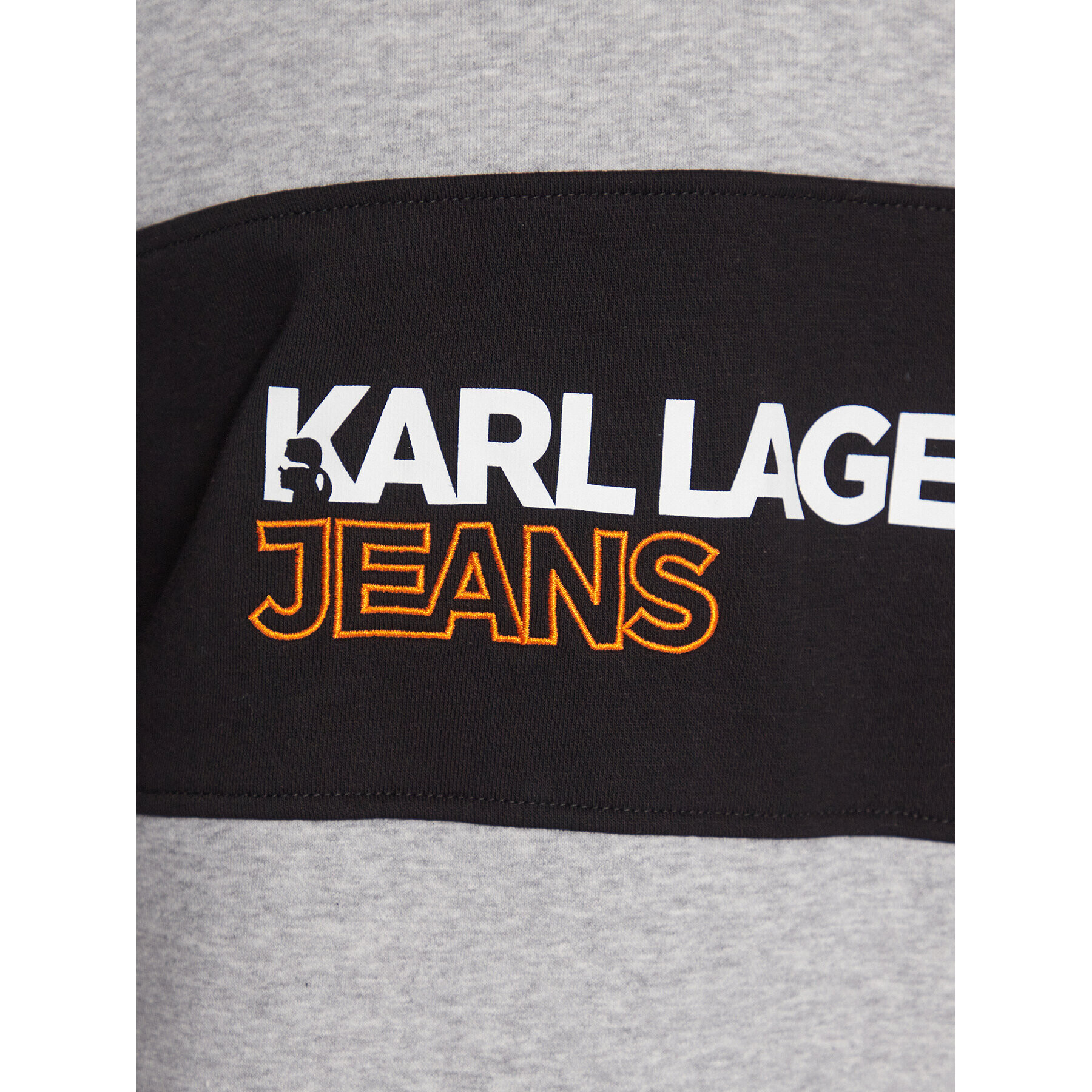 Karl Lagerfeld Jeans Mikina 231D1803 Šedá Relaxed Fit - Pepit.cz