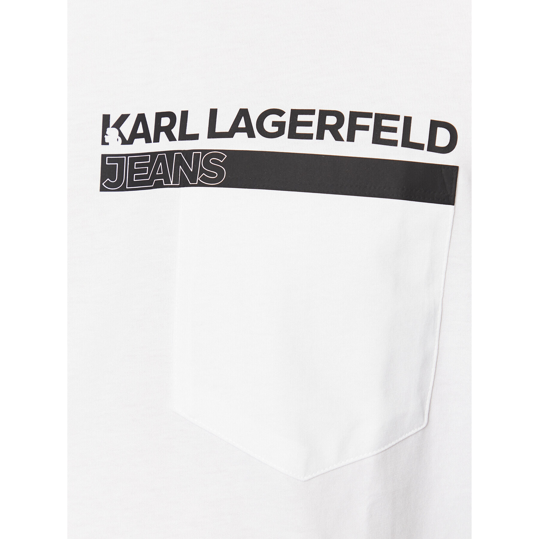 Karl Lagerfeld Jeans T-Shirt 235D1701 Bílá Regular Fit - Pepit.cz