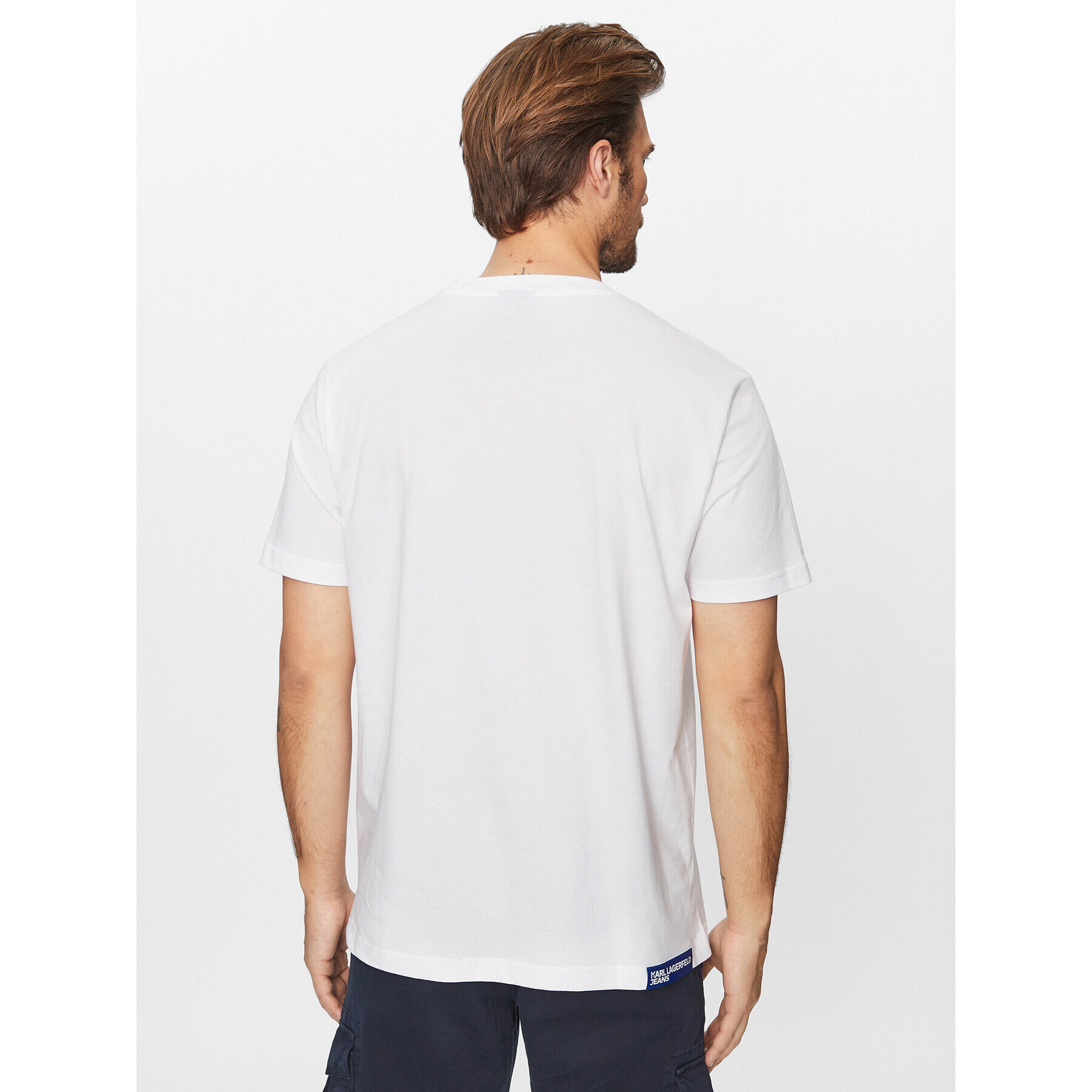 Karl Lagerfeld Jeans T-Shirt 235D1707 Bílá Regular Fit - Pepit.cz