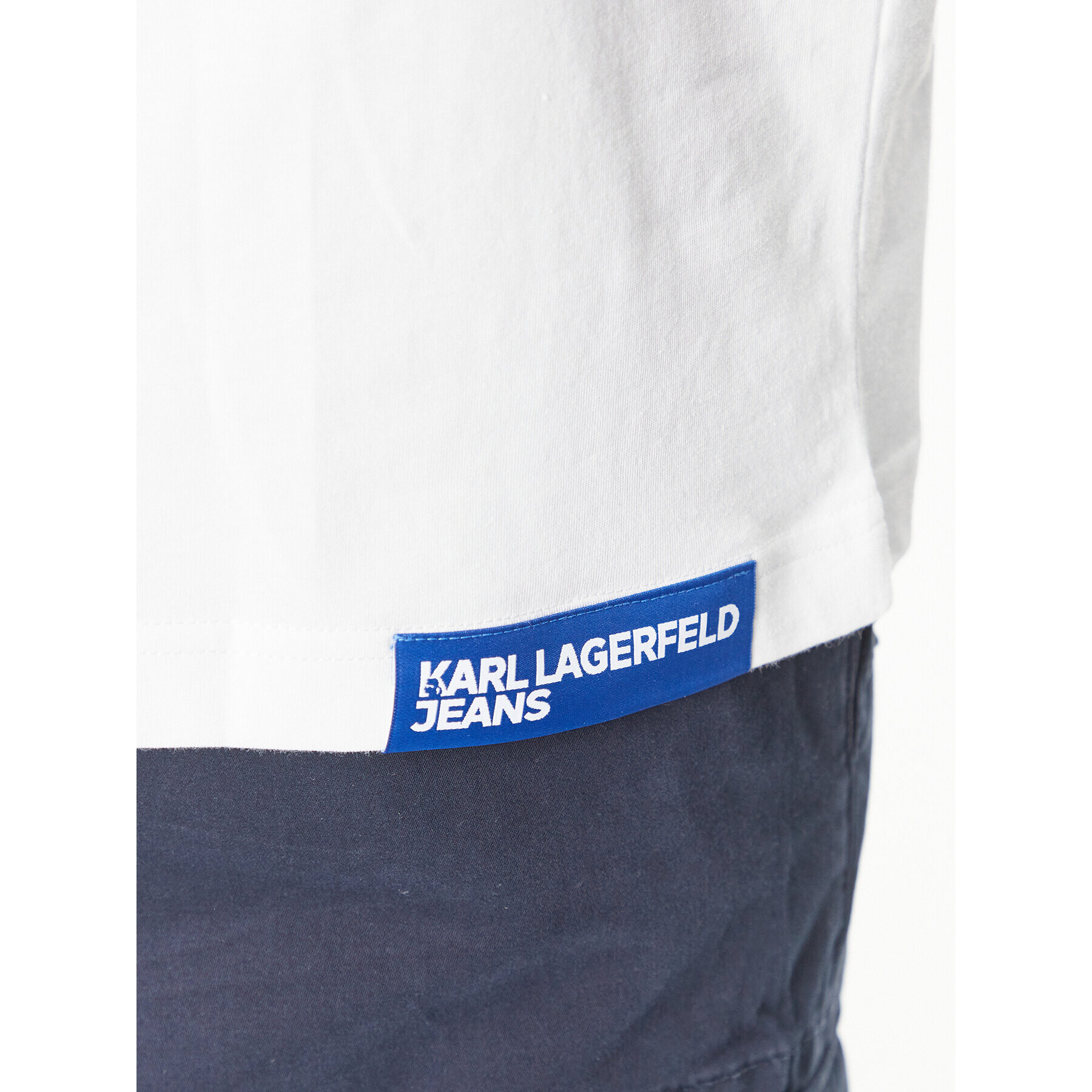 Karl Lagerfeld Jeans T-Shirt 235D1707 Bílá Regular Fit - Pepit.cz