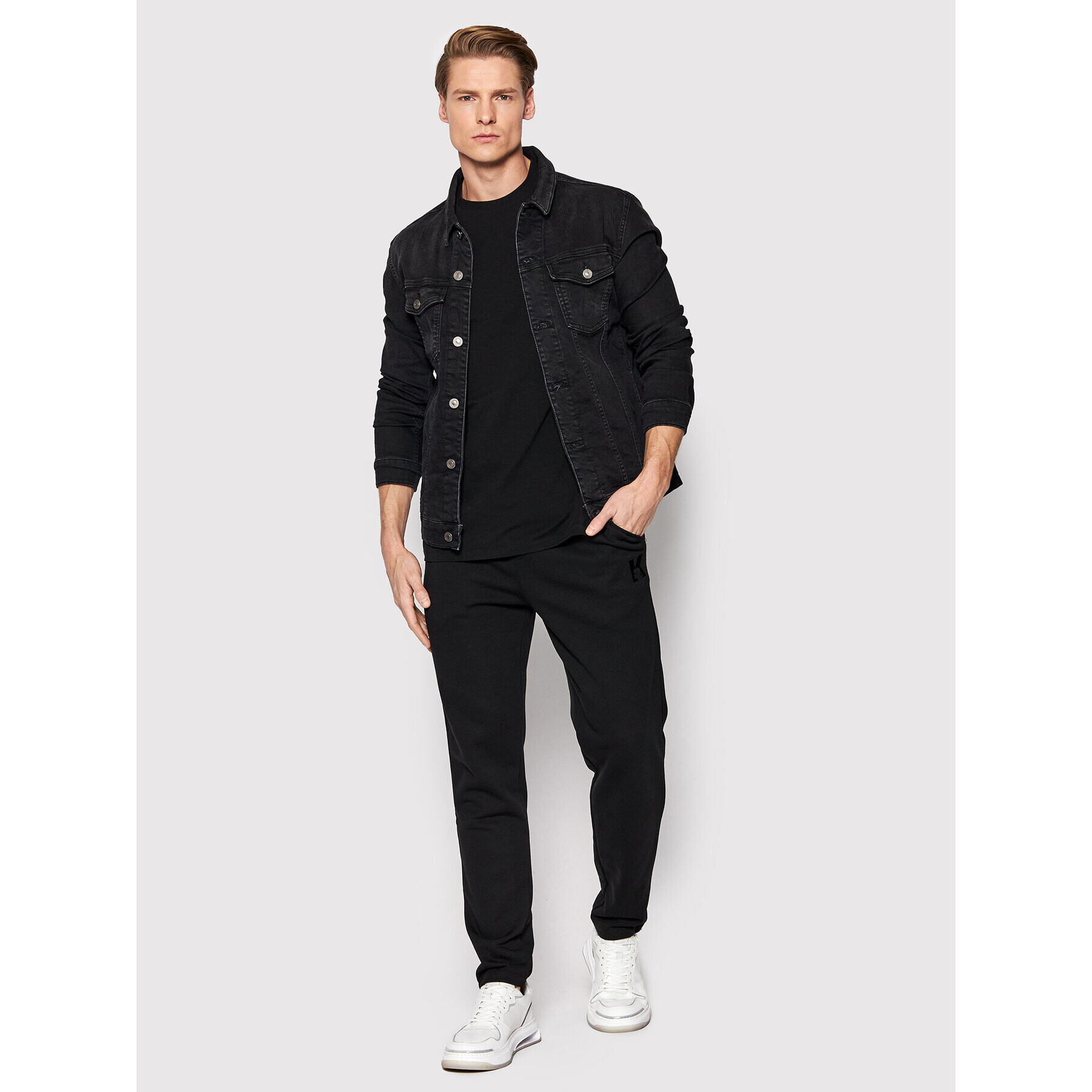 KARL LAGERFELD Jeansová bunda 505800 521835 Černá Regular Fit - Pepit.cz