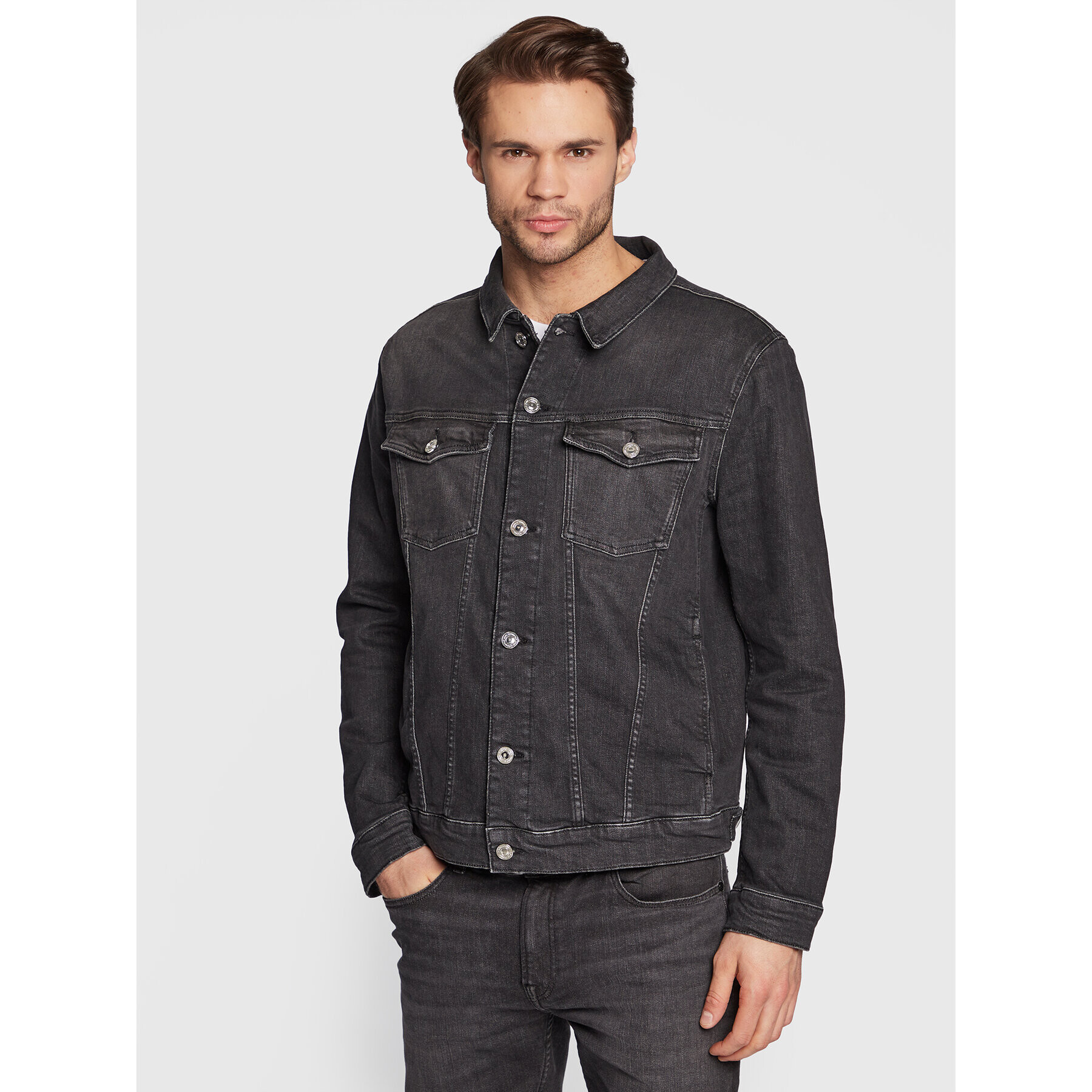 KARL LAGERFELD Jeansová bunda 505802 524835 Černá Regular Fit - Pepit.cz