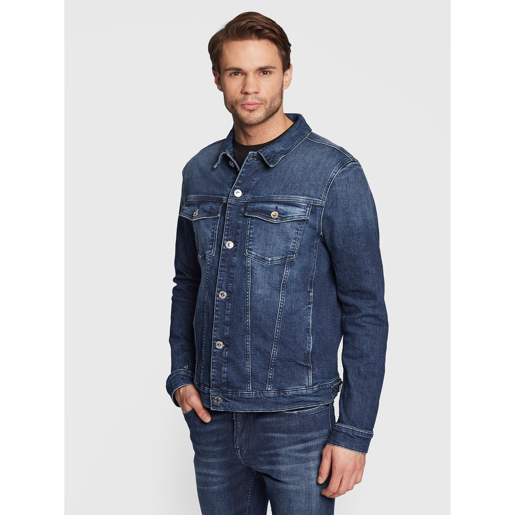 KARL LAGERFELD Jeansová bunda 505802 524835 Modrá Regular Fit - Pepit.cz