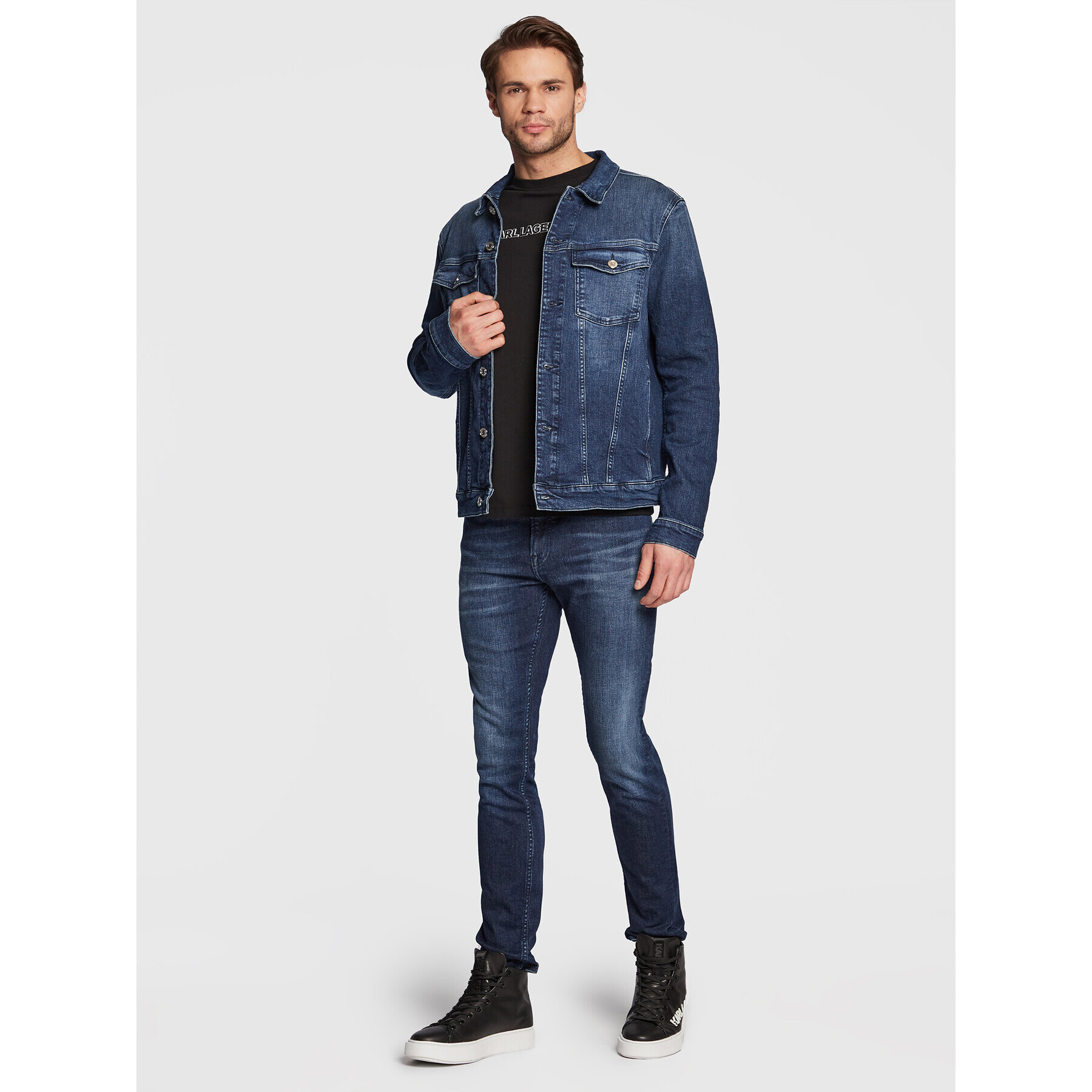 KARL LAGERFELD Jeansová bunda 505802 524835 Modrá Regular Fit - Pepit.cz