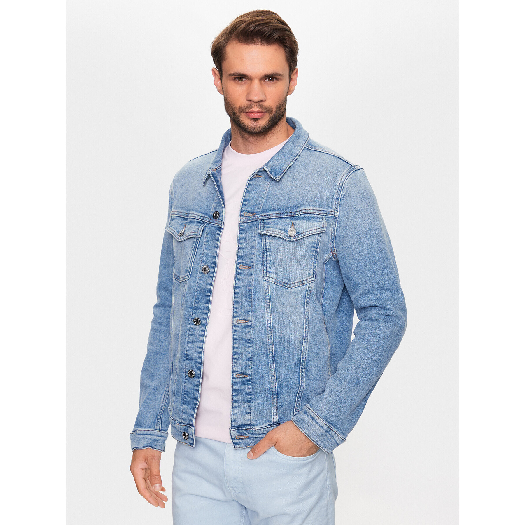 KARL LAGERFELD Jeansová bunda 505802 532853 Modrá Regular Fit - Pepit.cz