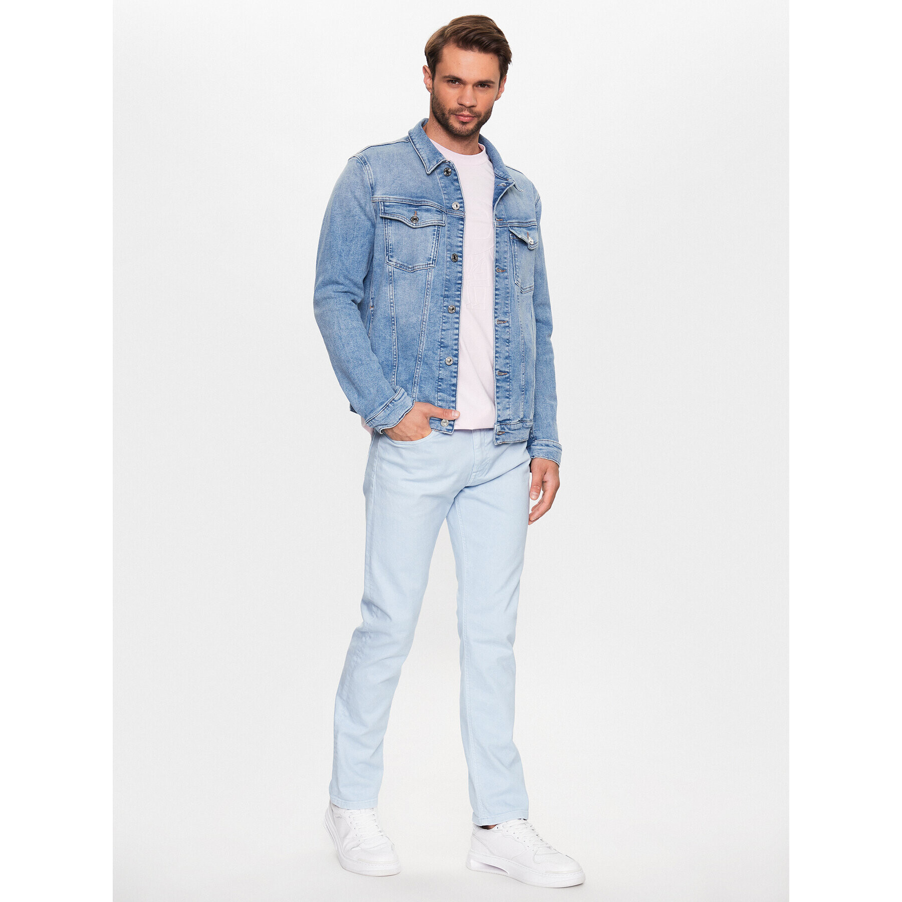 KARL LAGERFELD Jeansová bunda 505802 532853 Modrá Regular Fit - Pepit.cz