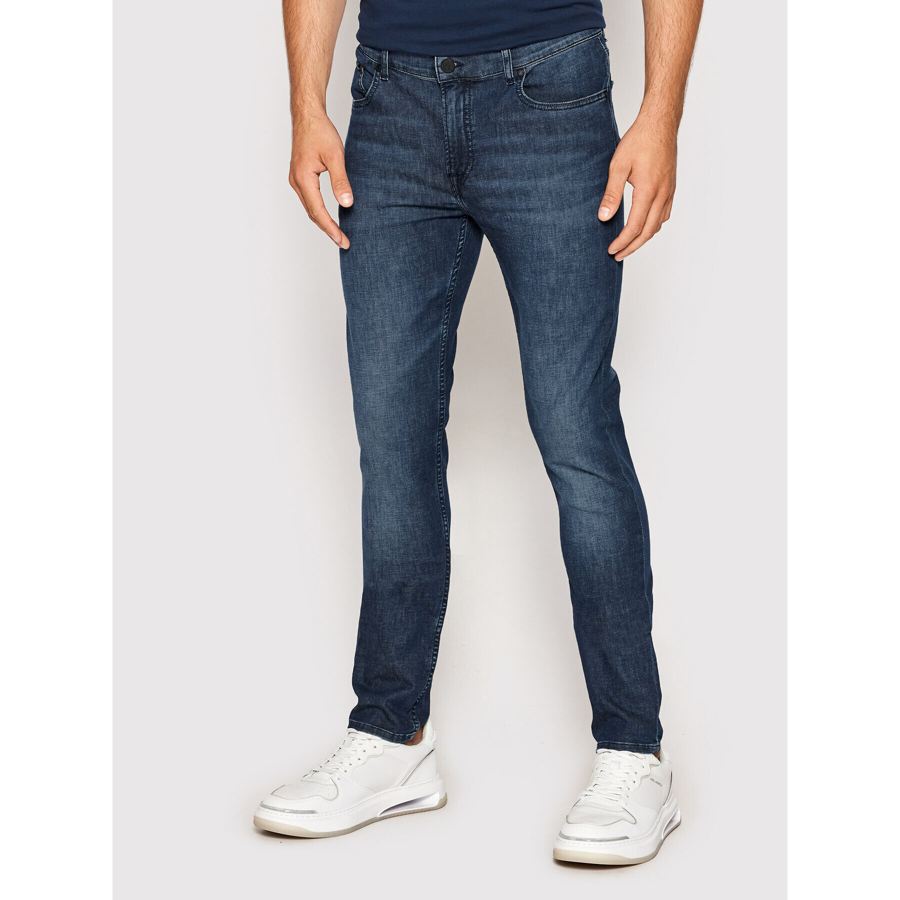 KARL LAGERFELD Jeansy 265801 521833 Tmavomodrá Slim Fit - Pepit.cz