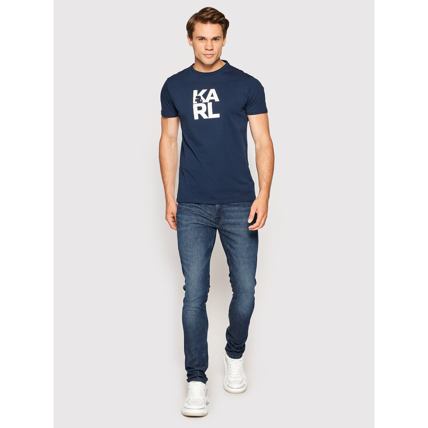 KARL LAGERFELD Jeansy 265801 521833 Tmavomodrá Slim Fit - Pepit.cz