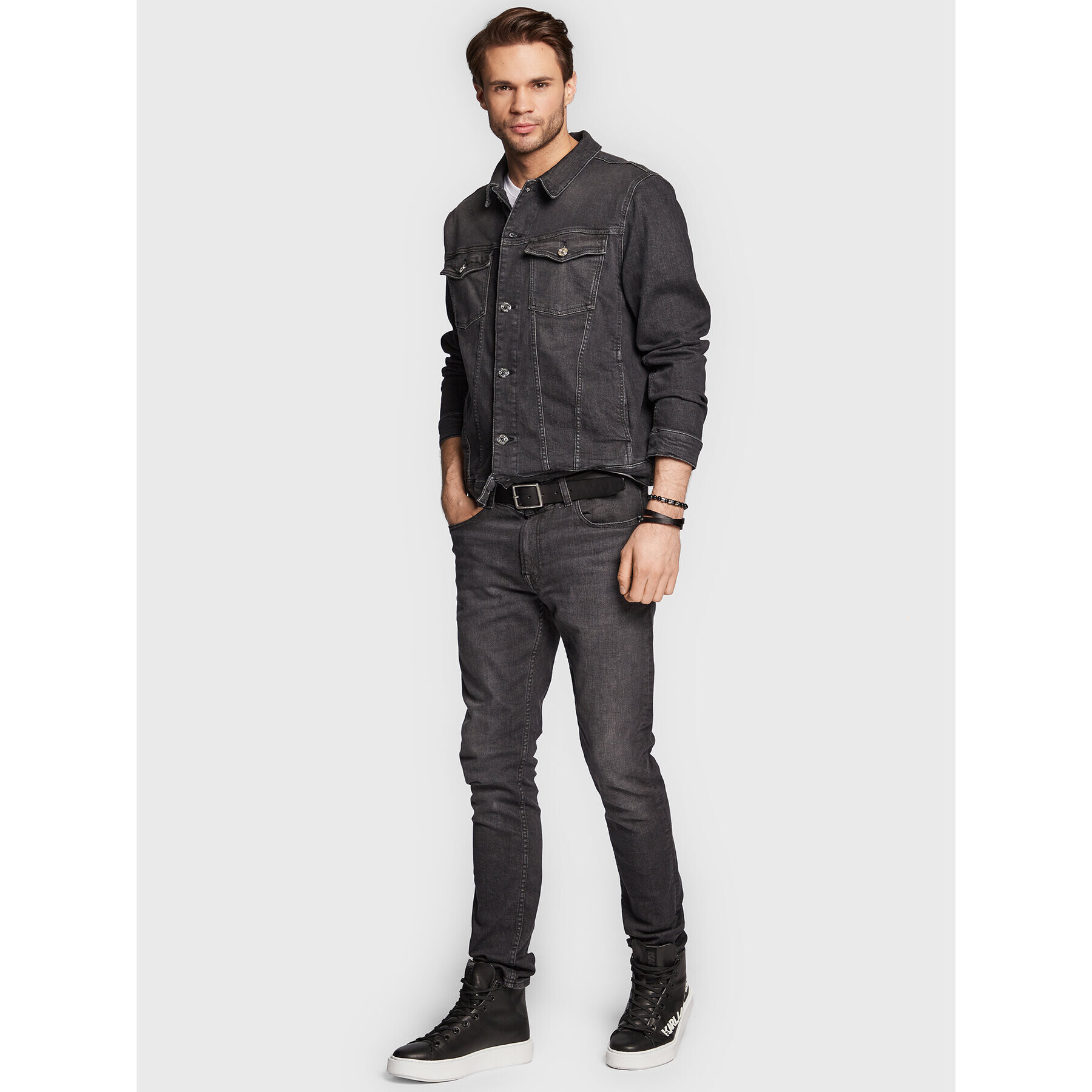 KARL LAGERFELD Jeansy 265801 524835 Černá Slim Fit - Pepit.cz