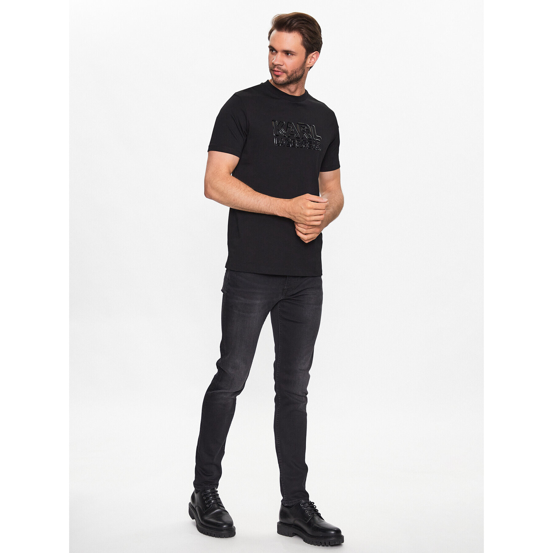 KARL LAGERFELD Jeansy 265801 532835 Černá Slim Fit - Pepit.cz