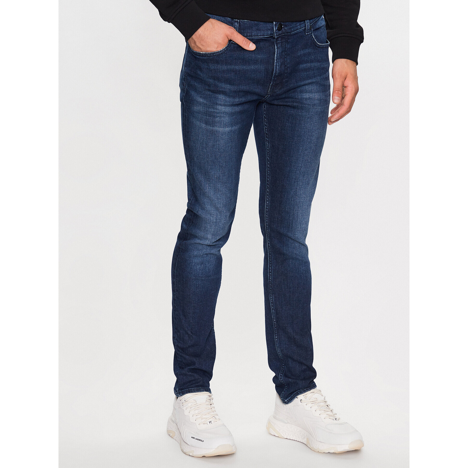 KARL LAGERFELD Jeansy 265801 532835 Tmavomodrá Slim Fit - Pepit.cz