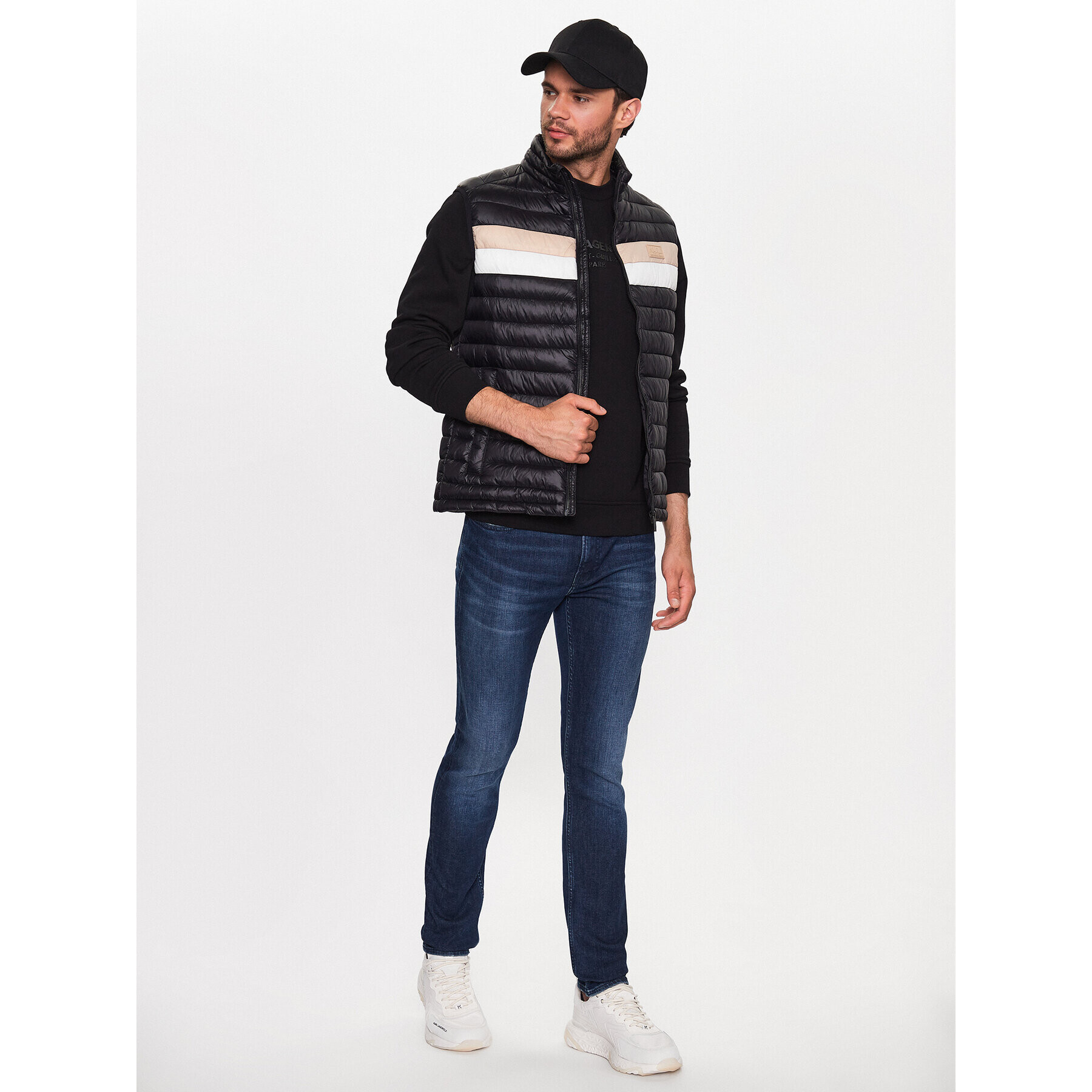 KARL LAGERFELD Jeansy 265801 532835 Tmavomodrá Slim Fit - Pepit.cz