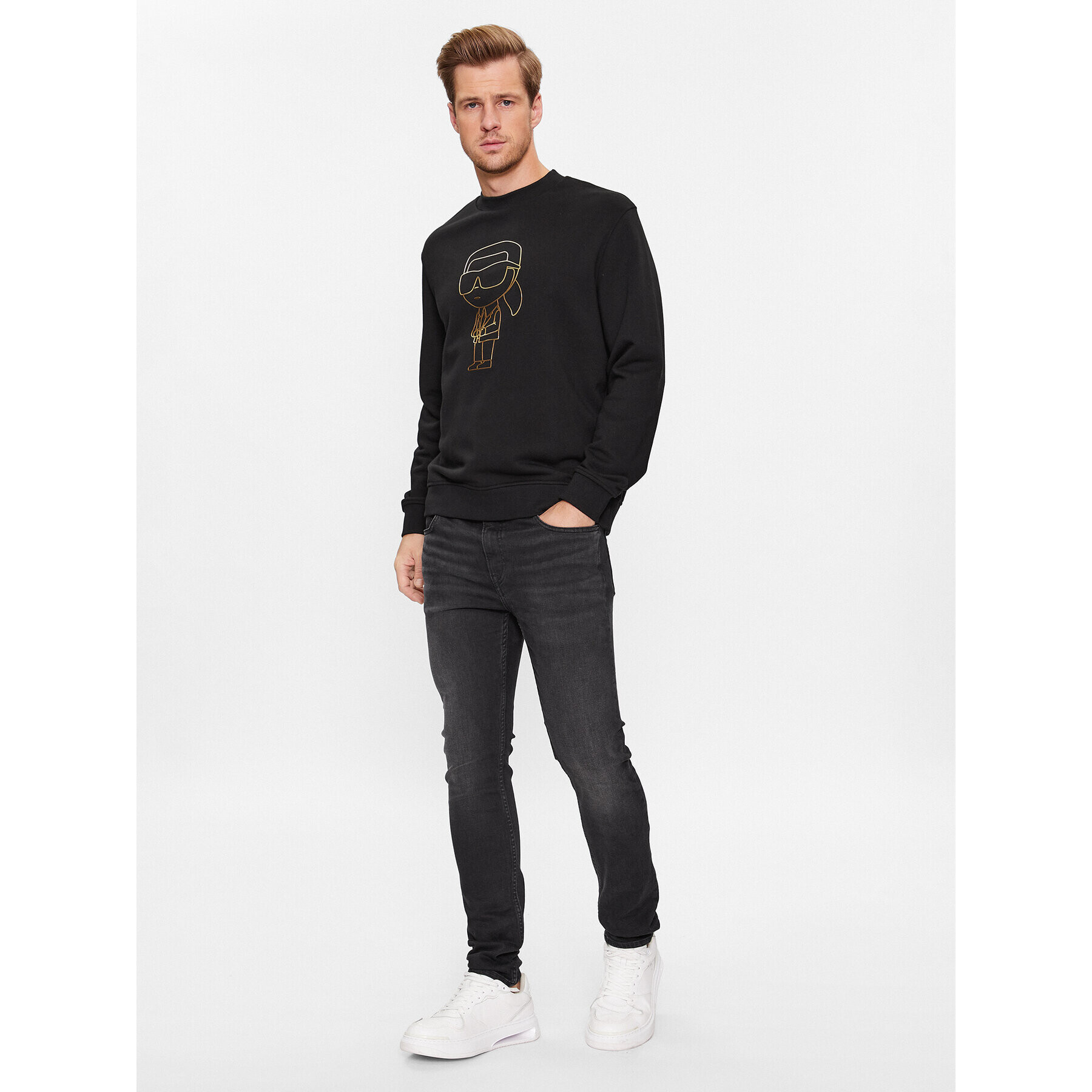 KARL LAGERFELD Jeansy 265801 534835 Černá Slim Fit - Pepit.cz