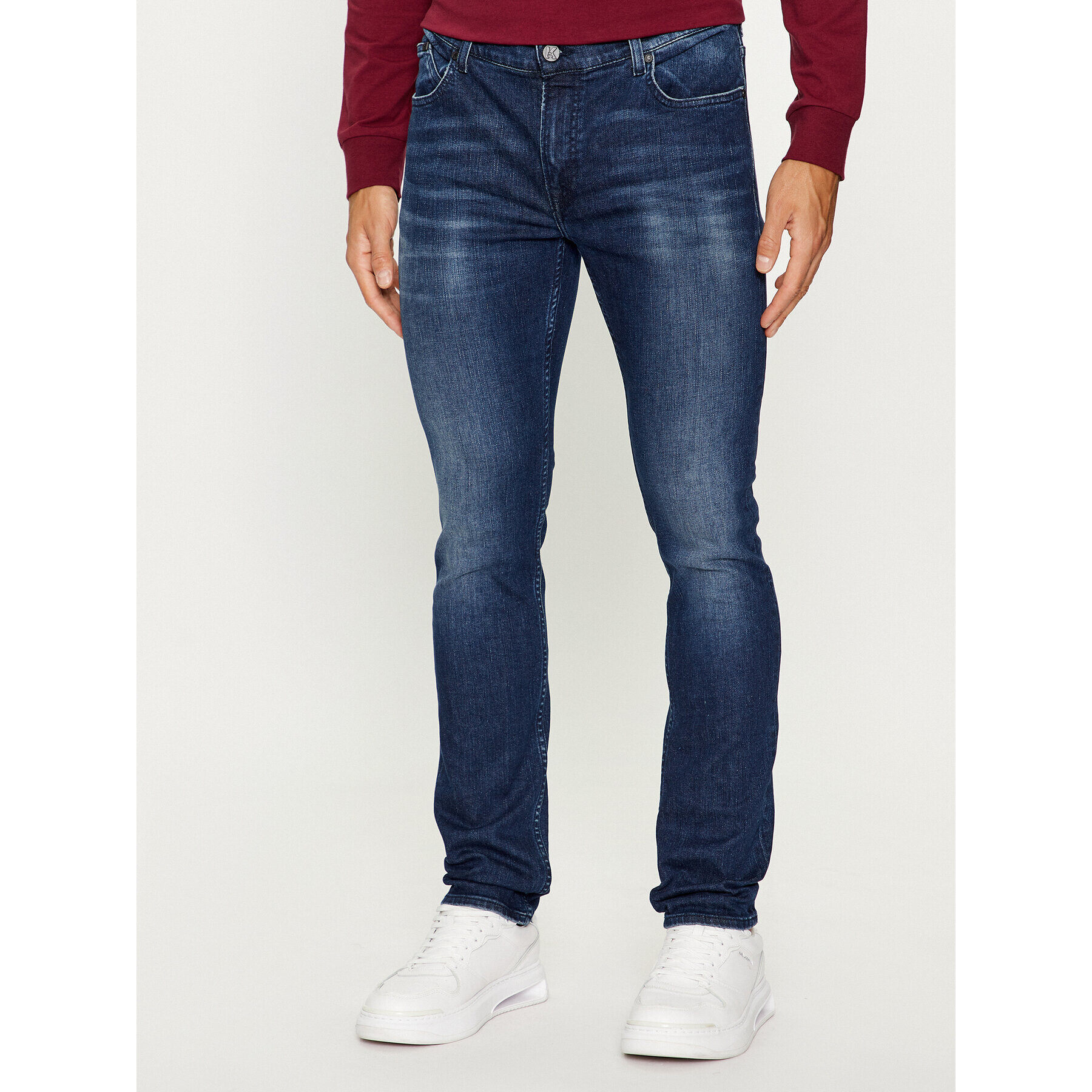 KARL LAGERFELD Jeansy 265801 534835 Tmavomodrá Slim Fit - Pepit.cz