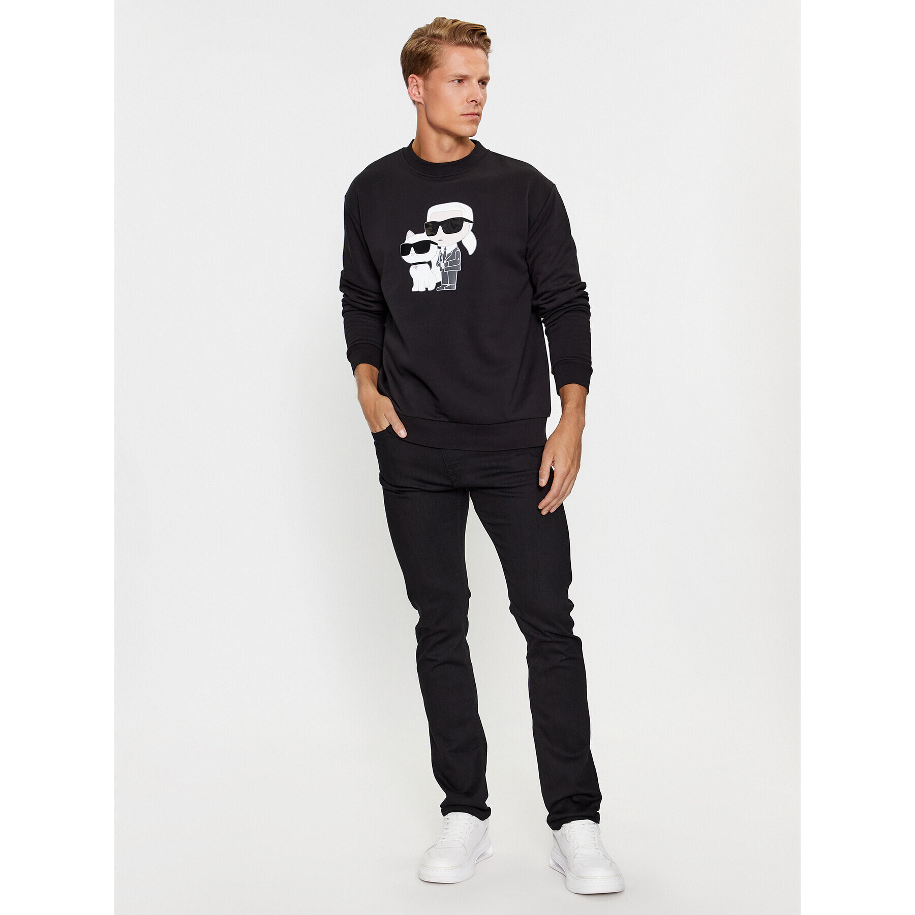 KARL LAGERFELD Jeansy 265840 500830 Černá Slim Fit - Pepit.cz