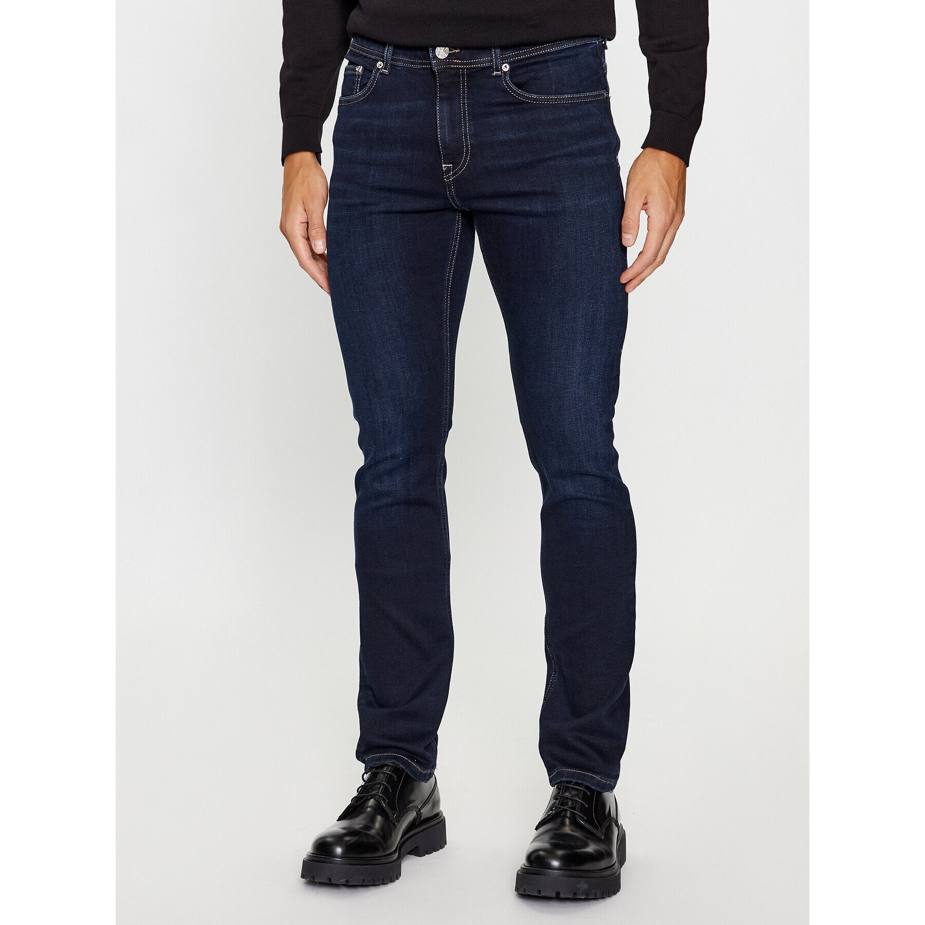 KARL LAGERFELD Jeansy 265840 500830 Tmavomodrá Slim Fit - Pepit.cz