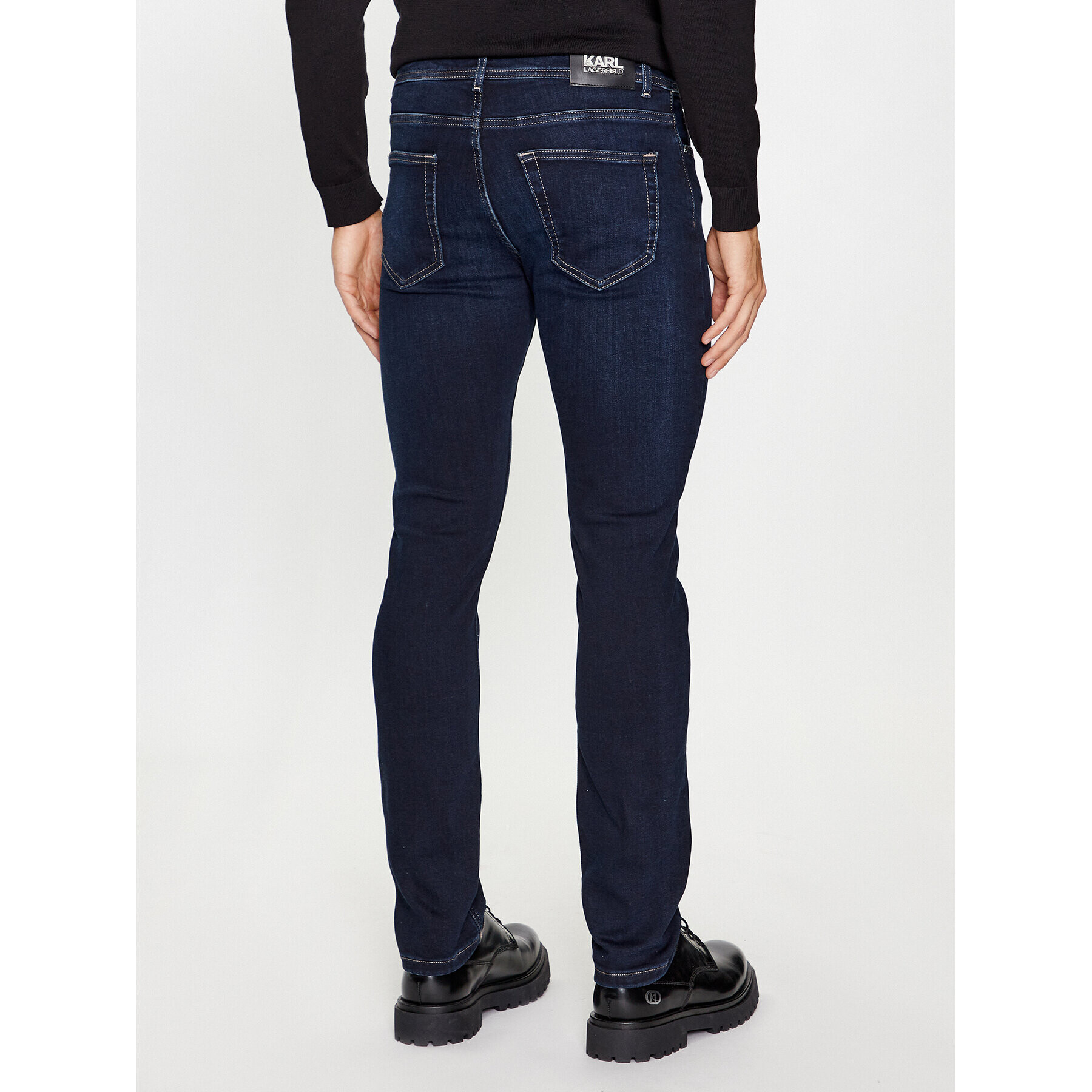 KARL LAGERFELD Jeansy 265840 500830 Tmavomodrá Slim Fit - Pepit.cz