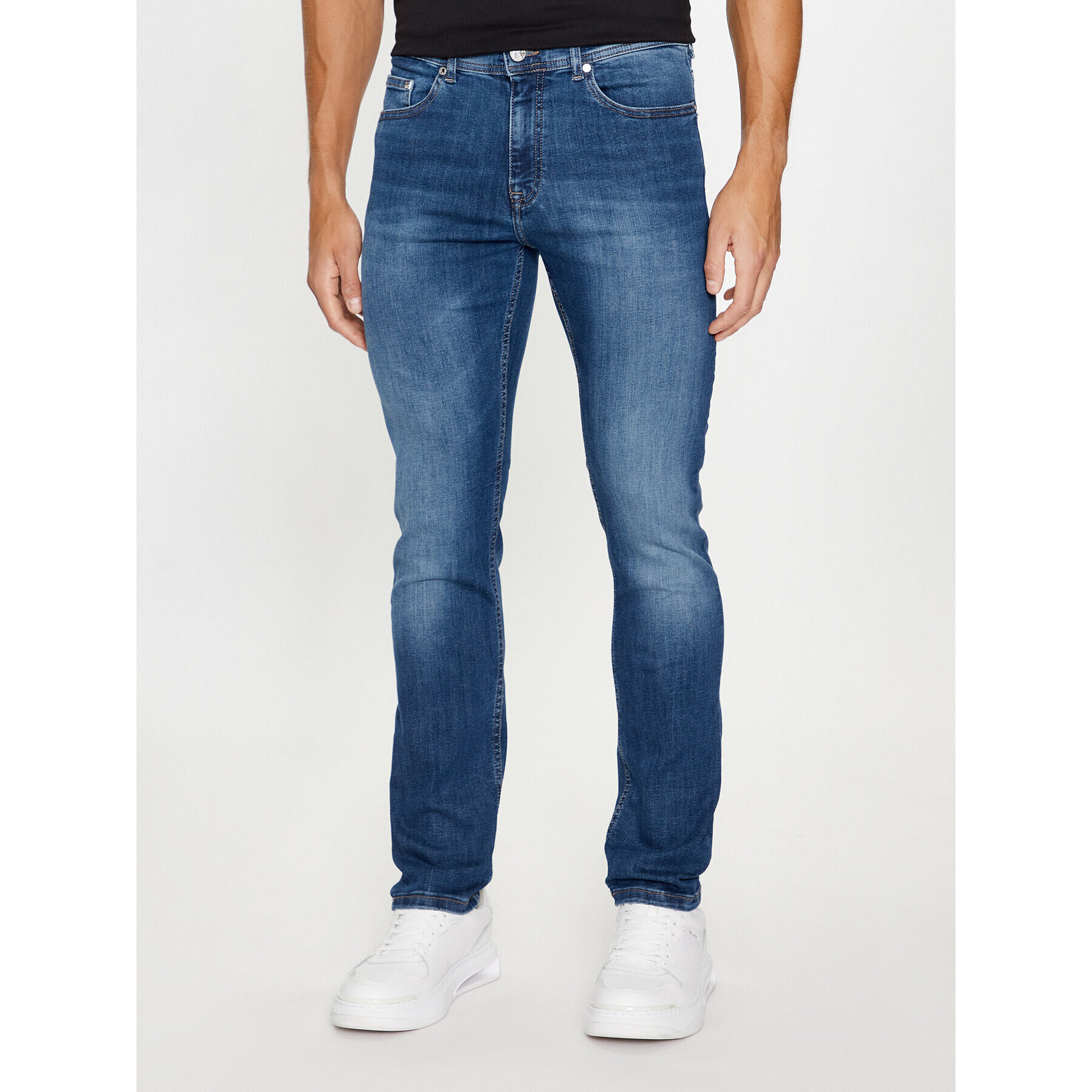 KARL LAGERFELD Jeansy 265840 500830 Tmavomodrá Slim Fit - Pepit.cz