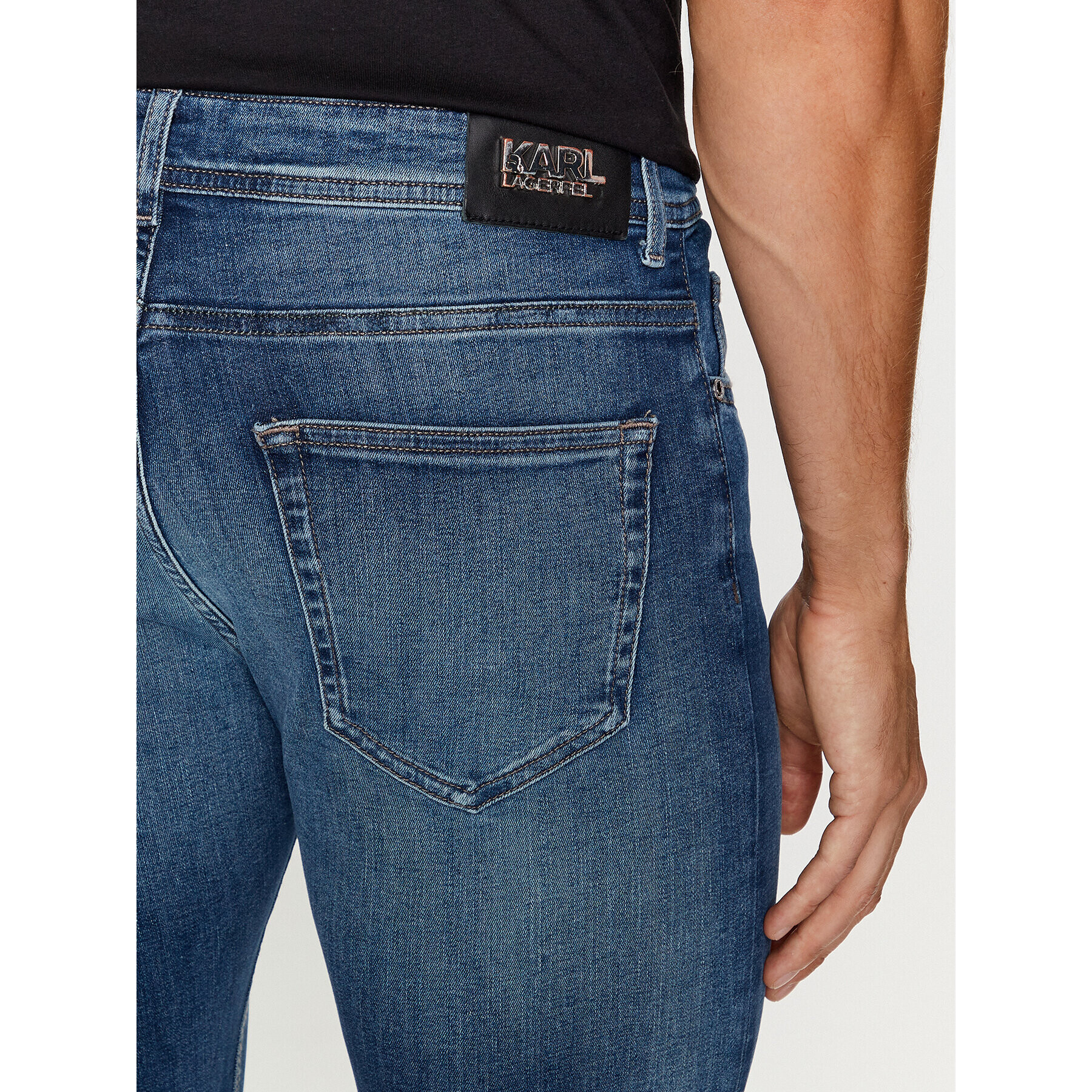 KARL LAGERFELD Jeansy 265840 500830 Tmavomodrá Slim Fit - Pepit.cz