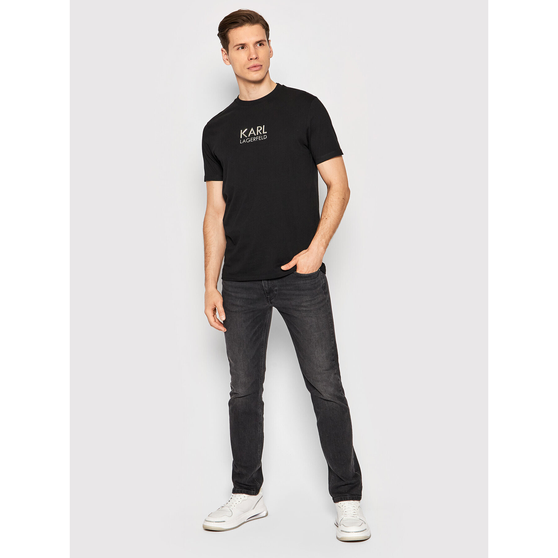 KARL LAGERFELD Jeansy 265840 500899 Černá Regular Fit - Pepit.cz