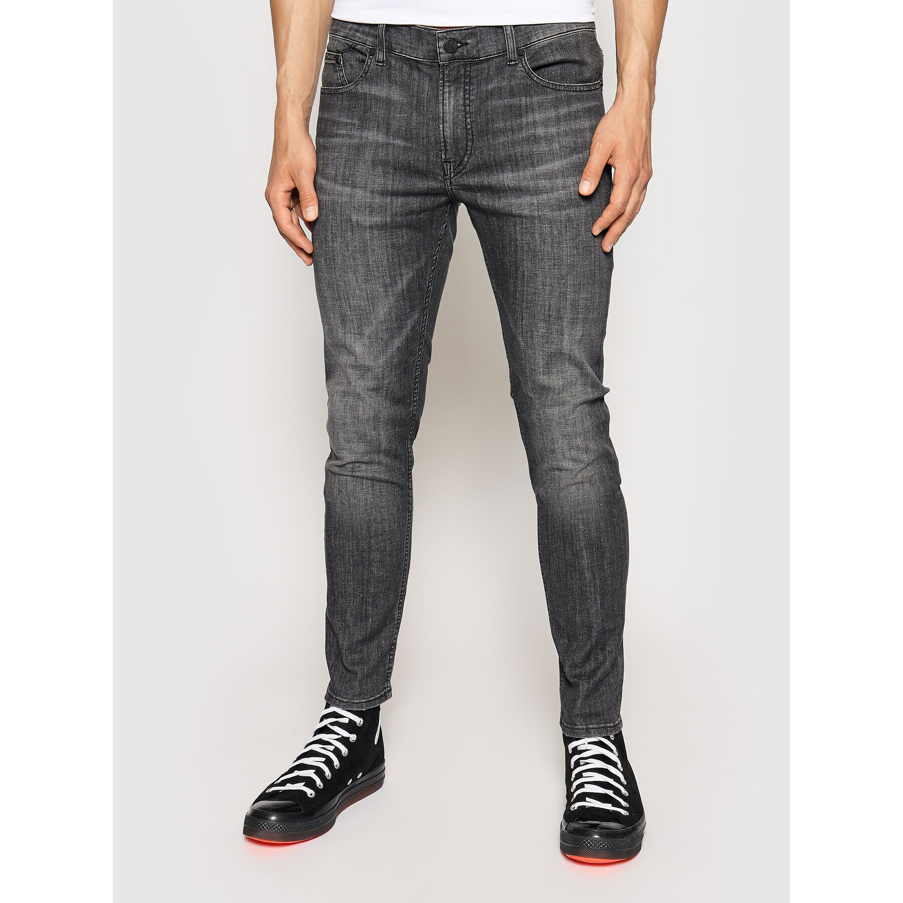 KARL LAGERFELD Jeansy 5-Pocket 265801 511833 Šedá Slim Fit - Pepit.cz