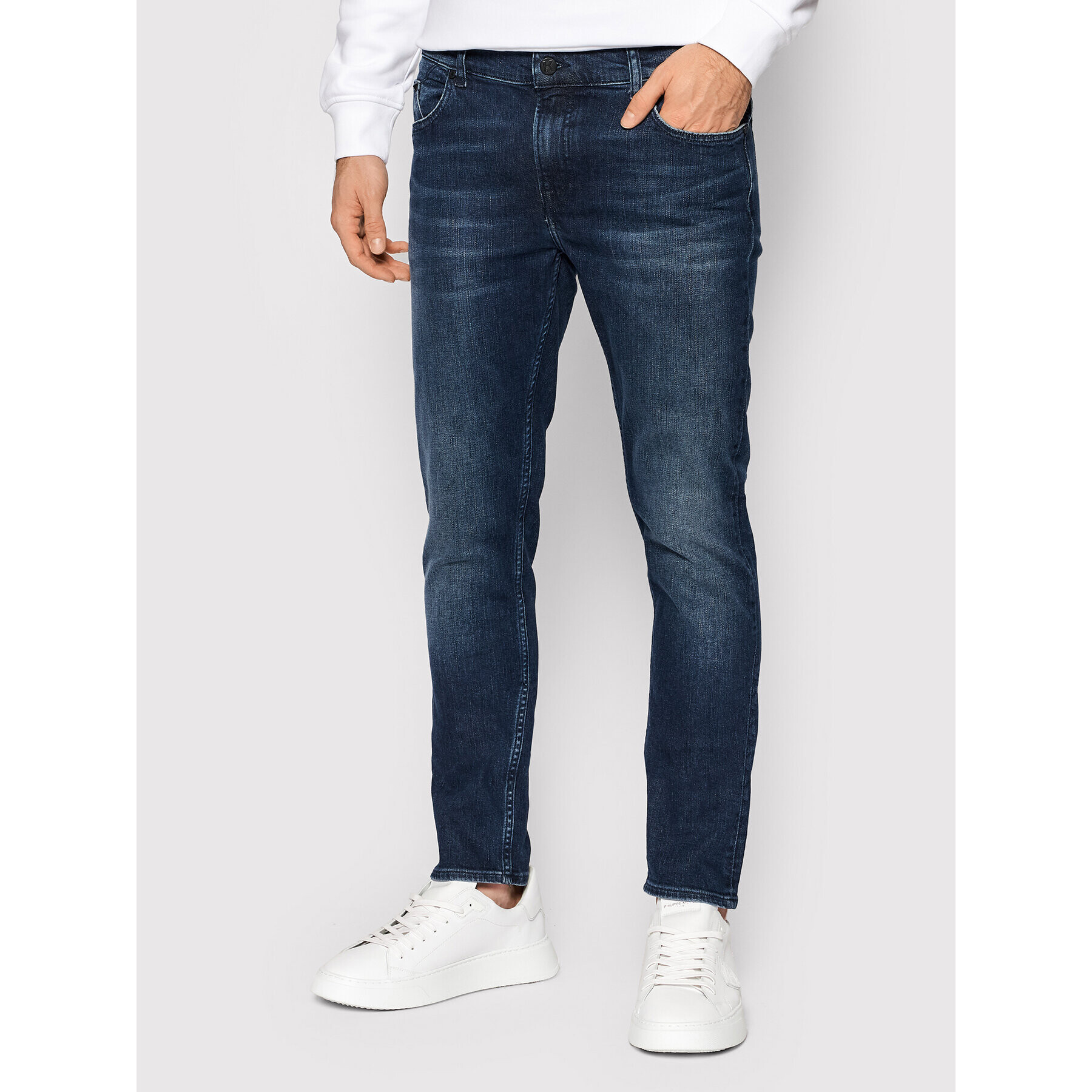 KARL LAGERFELD Jeansy 5-Pocket 265801 512835 Tmavomodrá Slim Fit - Pepit.cz