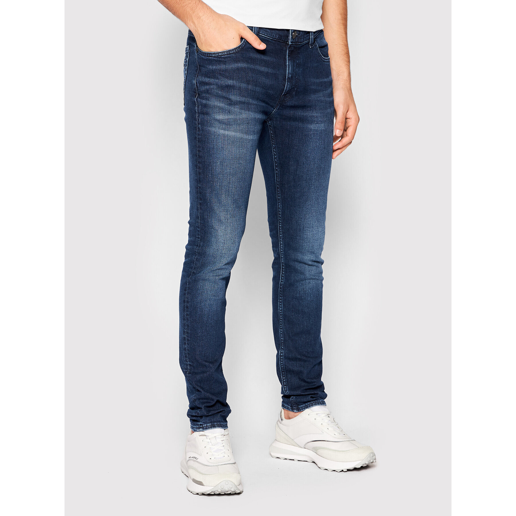 KARL LAGERFELD Jeansy 5-Pocket 265801 521835 Tmavomodrá Slim Fit - Pepit.cz