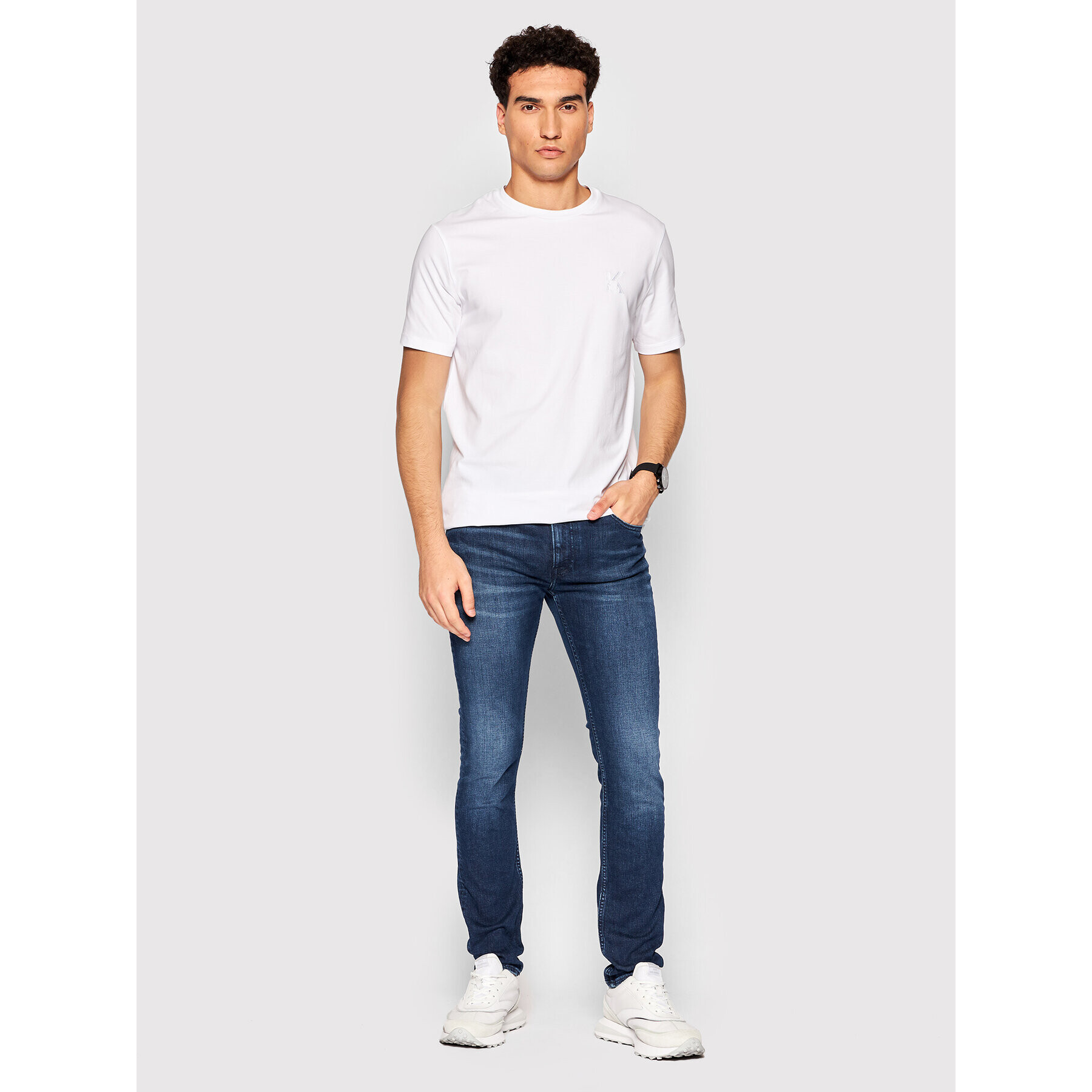 KARL LAGERFELD Jeansy 5-Pocket 265801 521835 Tmavomodrá Slim Fit - Pepit.cz