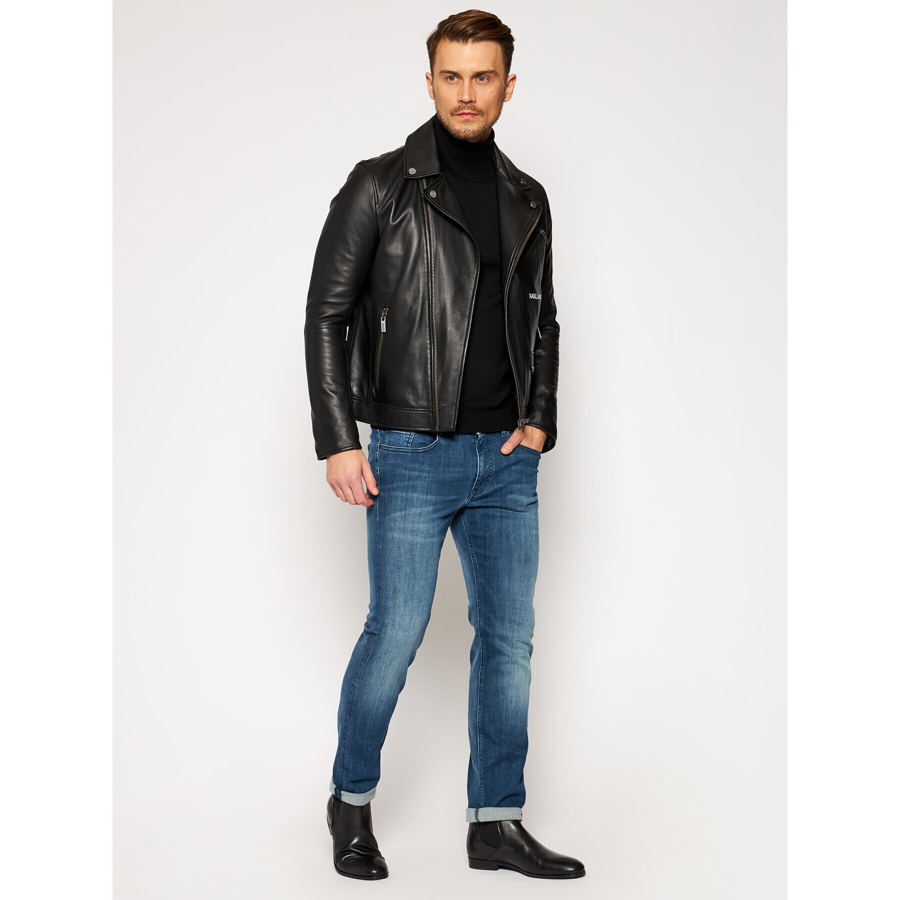 KARL LAGERFELD Jeansy 5-Pocket 265840 502830 Modrá Regular Fit - Pepit.cz