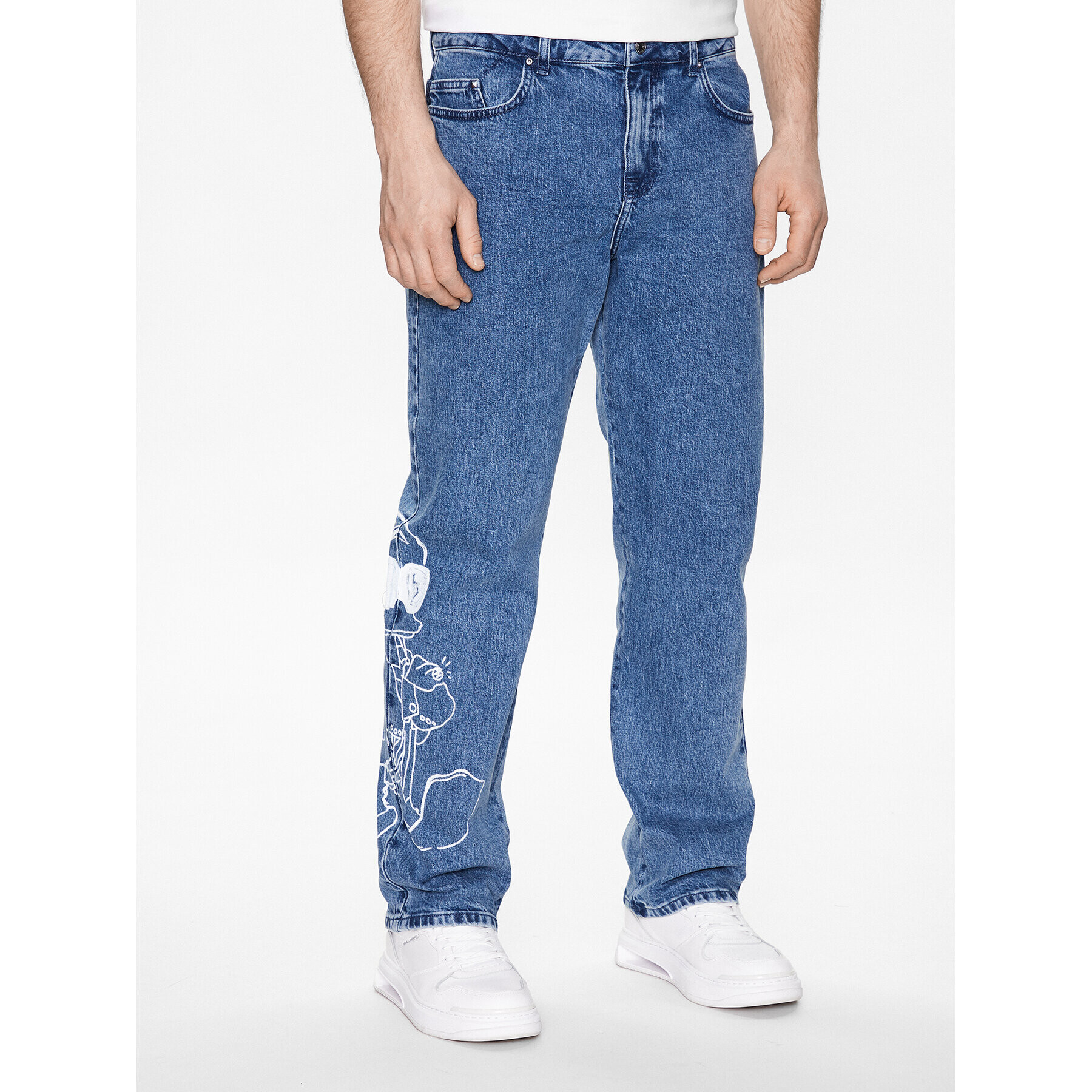 KARL LAGERFELD Jeansy DISNEY 265879 532579 Modrá Regular Fit - Pepit.cz