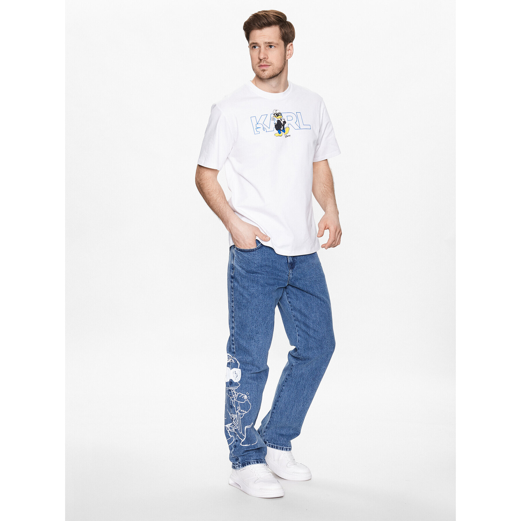 KARL LAGERFELD Jeansy DISNEY 265879 532579 Modrá Regular Fit - Pepit.cz