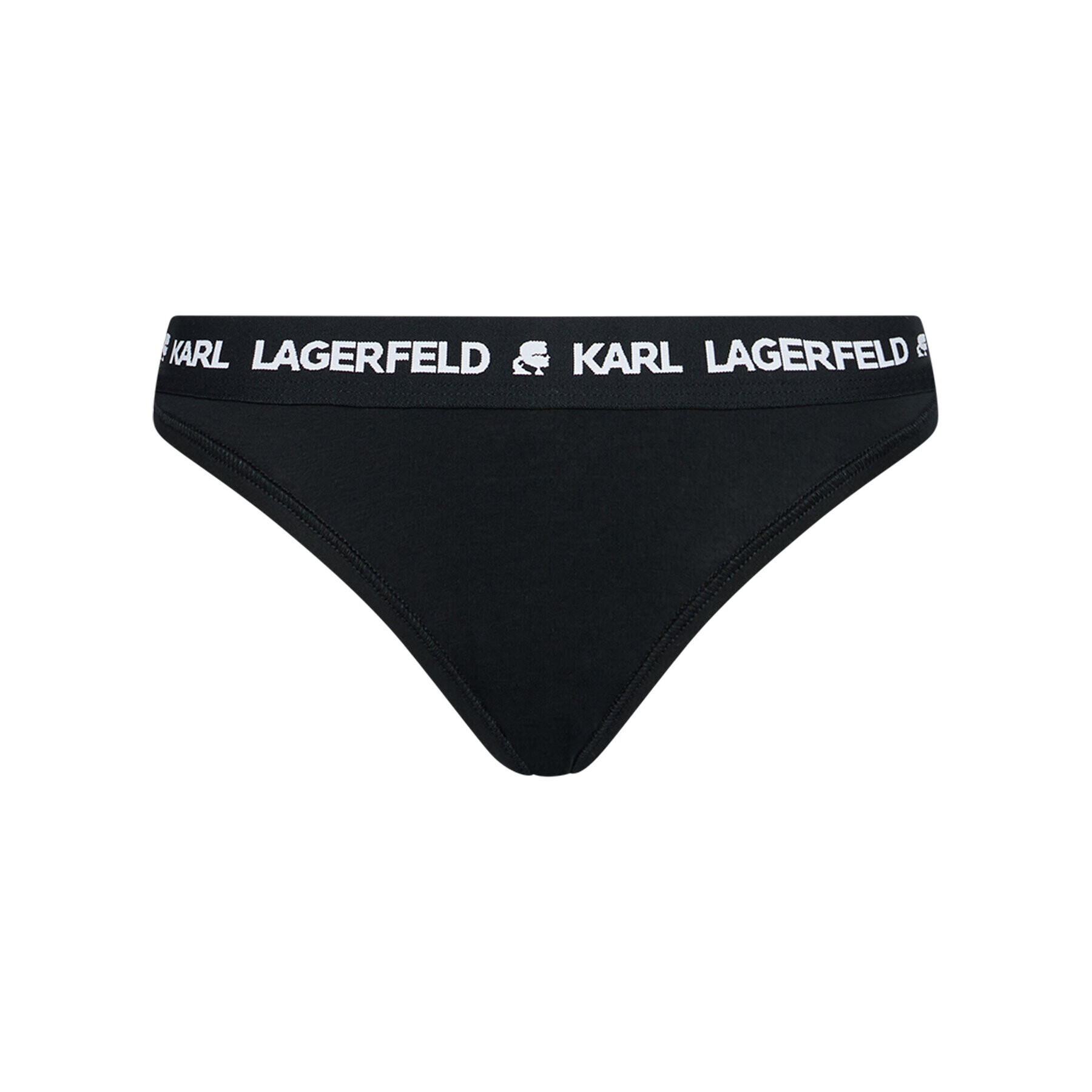 KARL LAGERFELD Kalhotky string Logo 211W2110 Černá - Pepit.cz