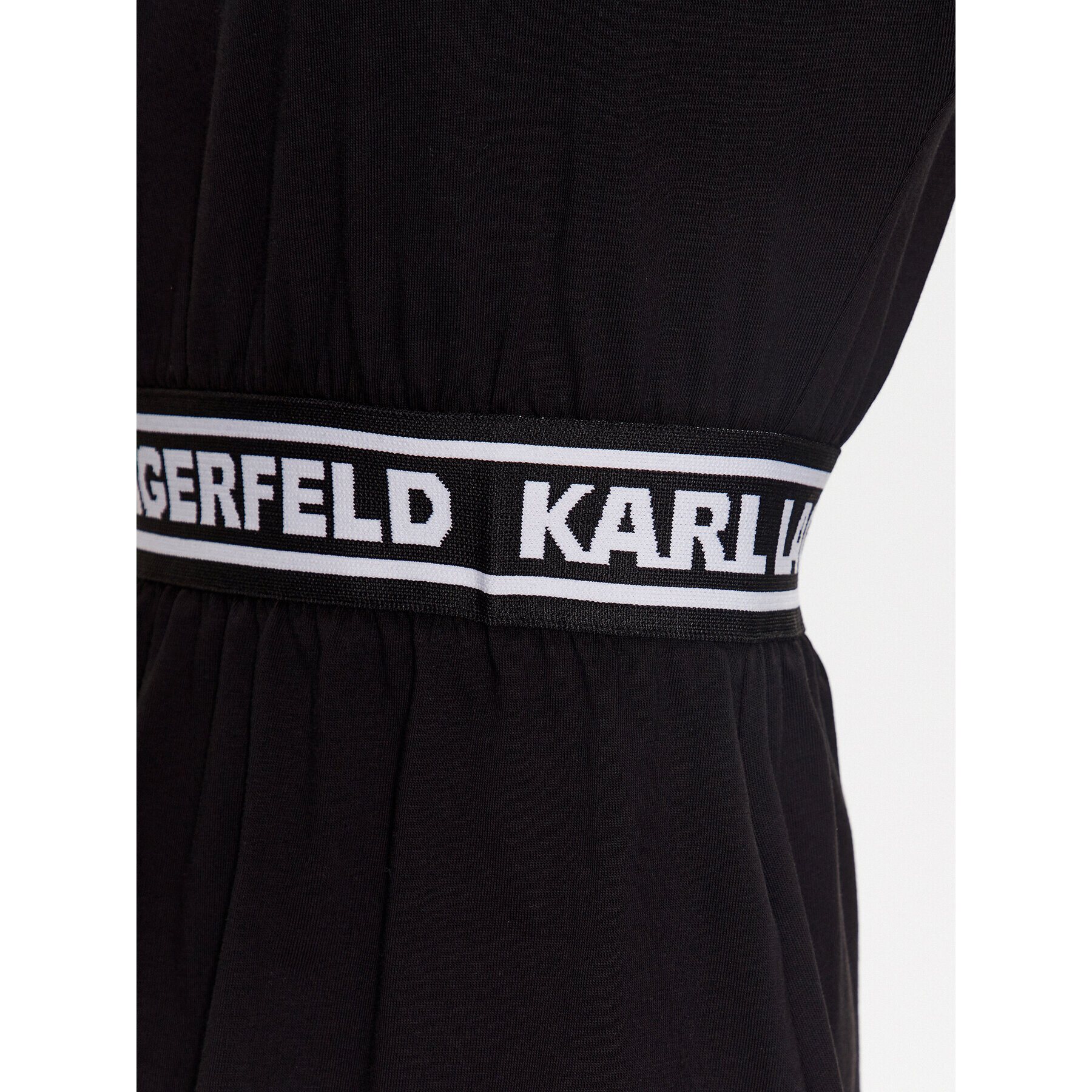 KARL LAGERFELD Každodenní šaty Ikonik Logo 230W1370 Černá Regular Fit - Pepit.cz